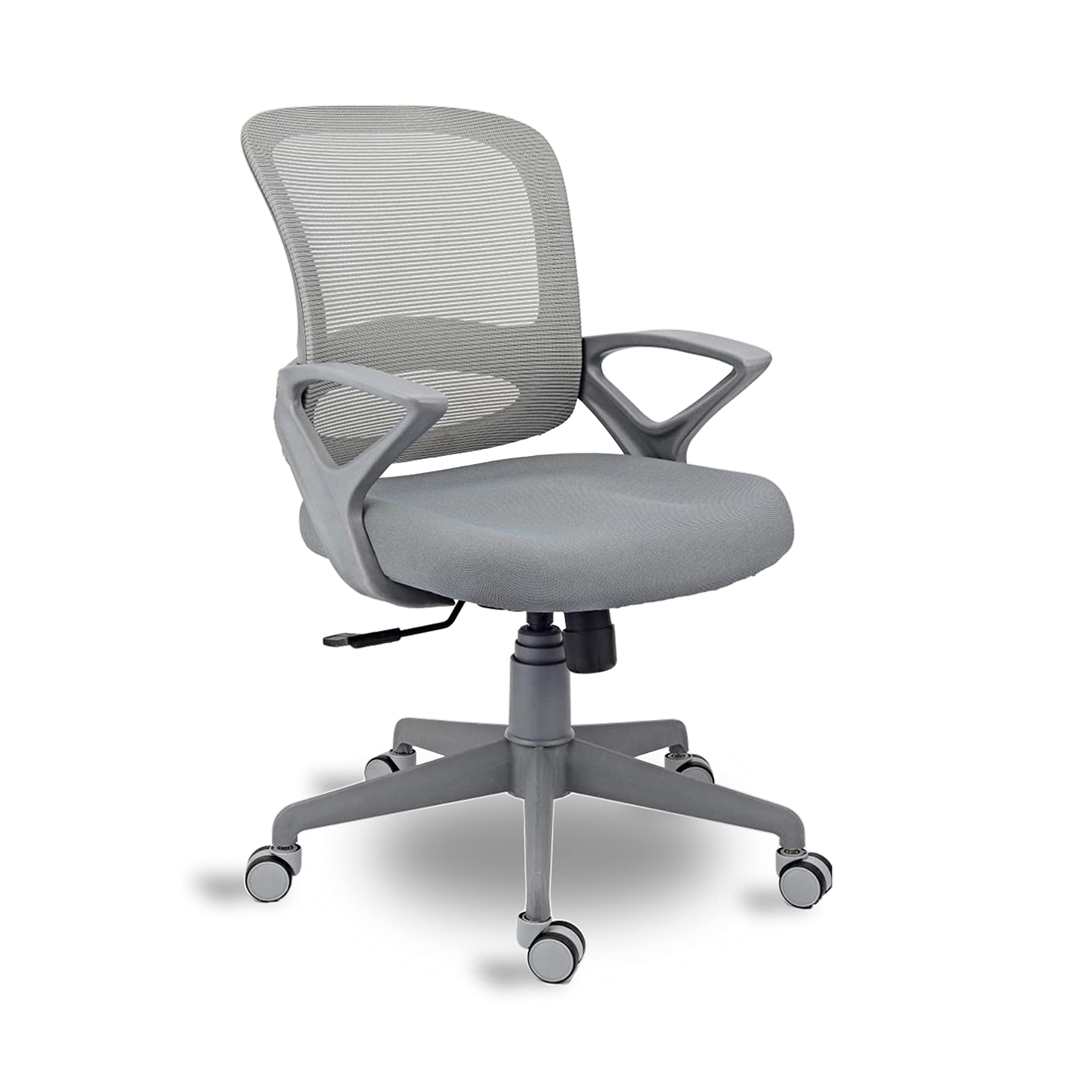 Amazon Brand  Umi Low Back Royal Ergonomic Workstation Office Study Desk Mesh Fabric Chair With NonAdjustable Armrest  Grey C