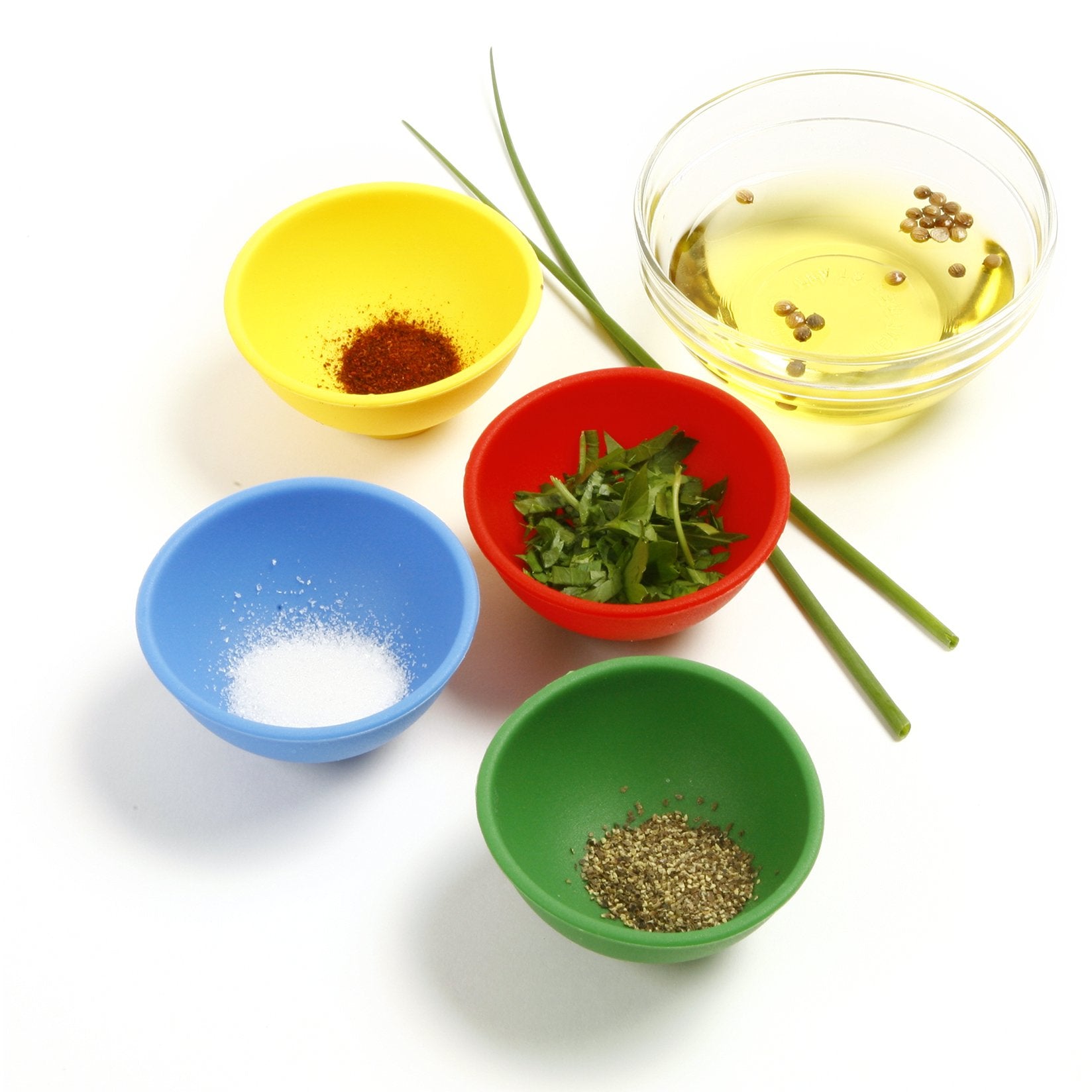 Norpro Silicone Mini Pinch Bowls Set of 4, 50 ml, Multicolor, Model NP408
