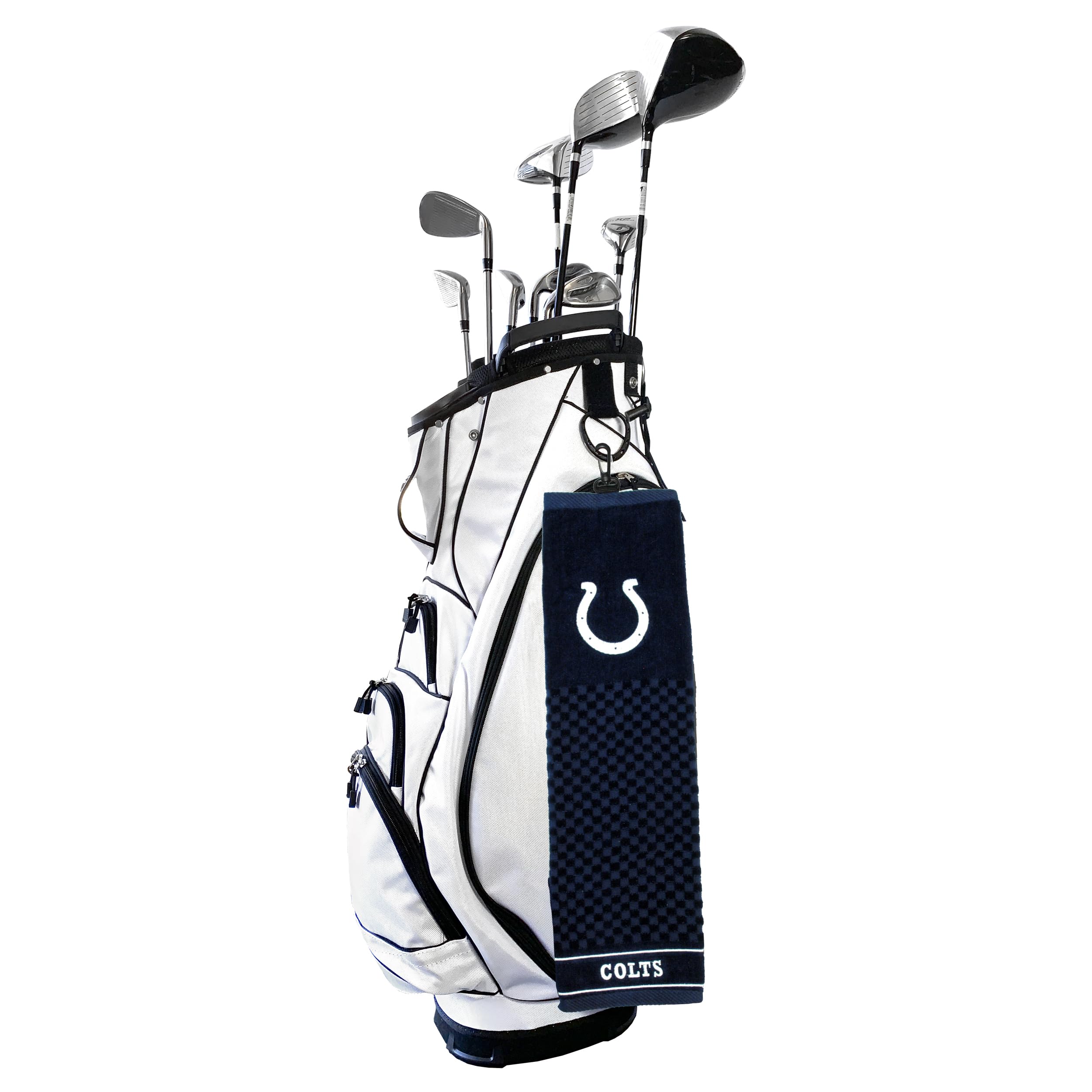 Team Golf Nfl Indianapolis Colts Embroidered Golf Towel Embroidered Golf Towel, Checkered Scrubber Design, Embroidered Logo