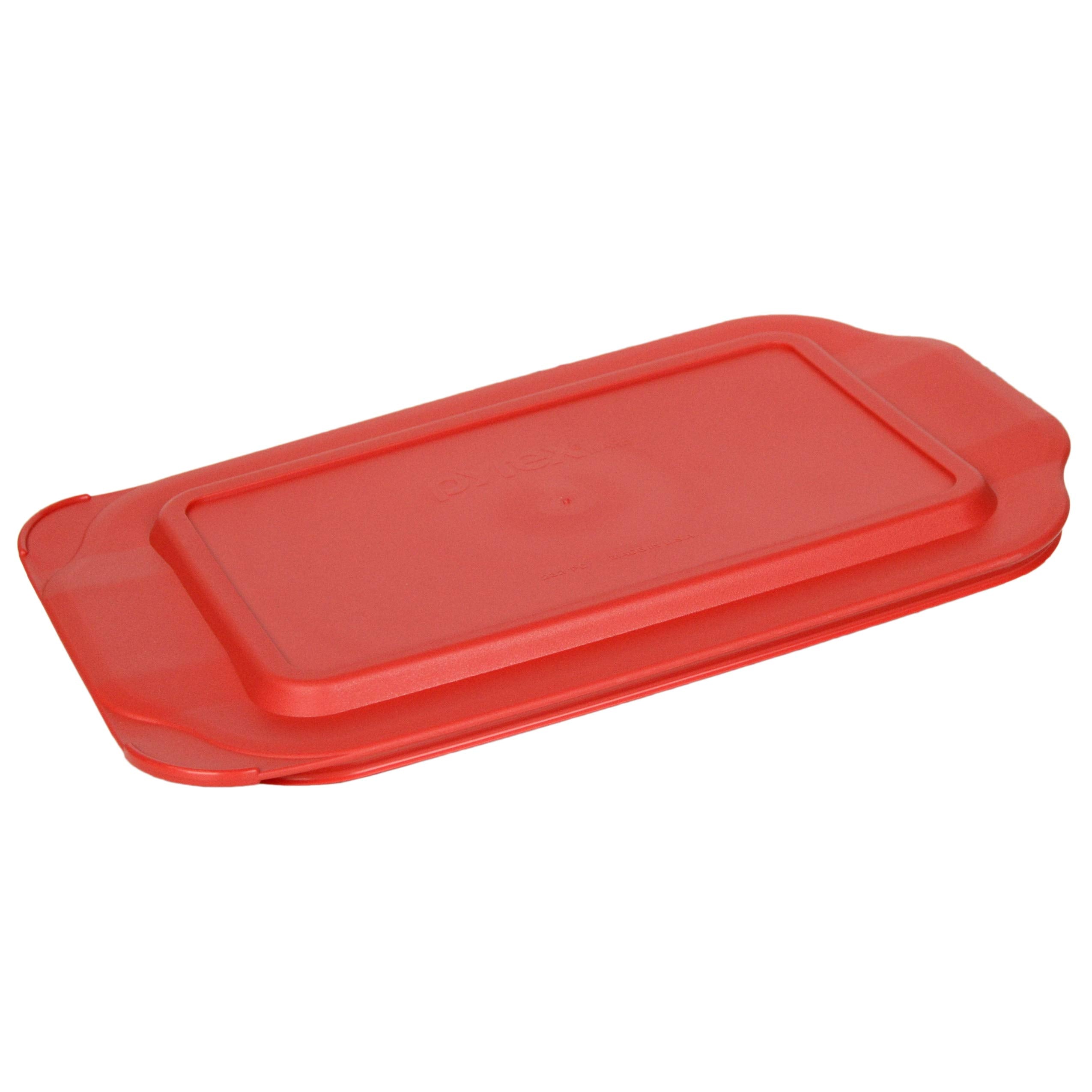 Pyrex Basics 2-Qt Oblong With Red Cover