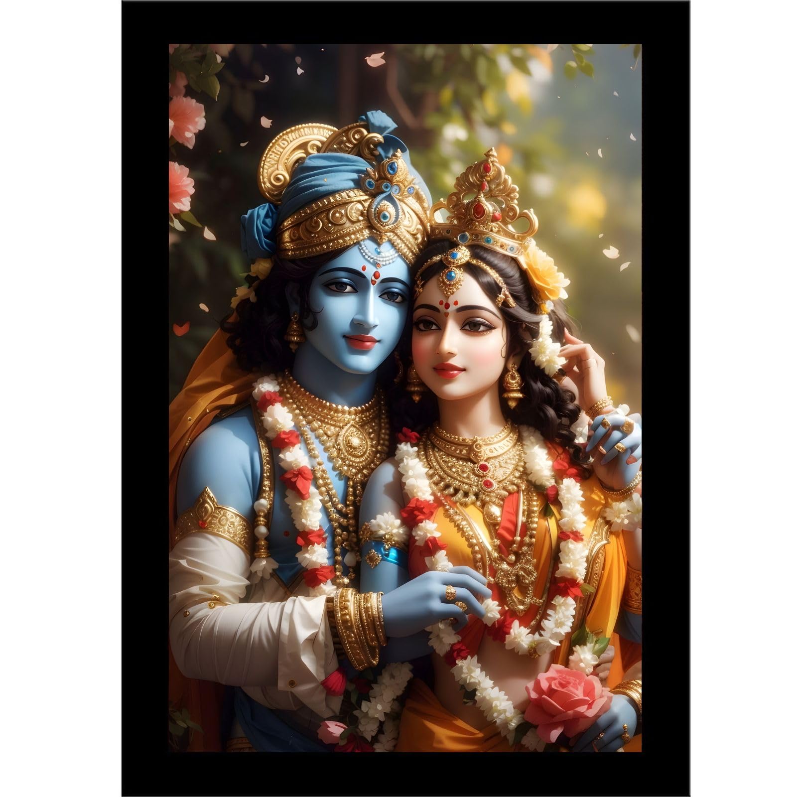 Great More wood Small Size Radha Krishna Photo frame for Wall Decoration God Radha Krishna Photo Framed Painting Wall Frames Poo
