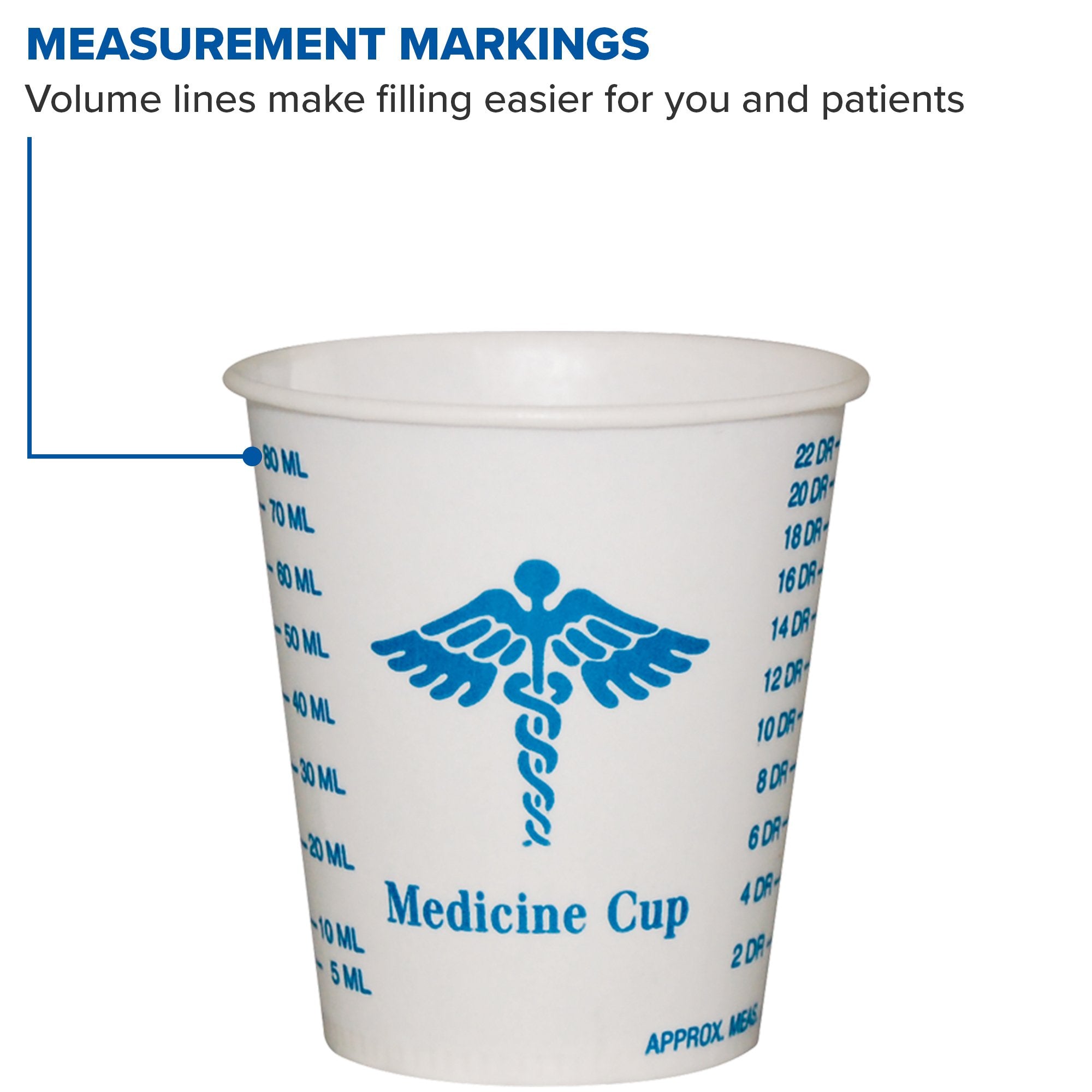 Solo R3-43107 3 Oz Graduated Medicine Waxed Paper Cold Cup (Case Of 5000)