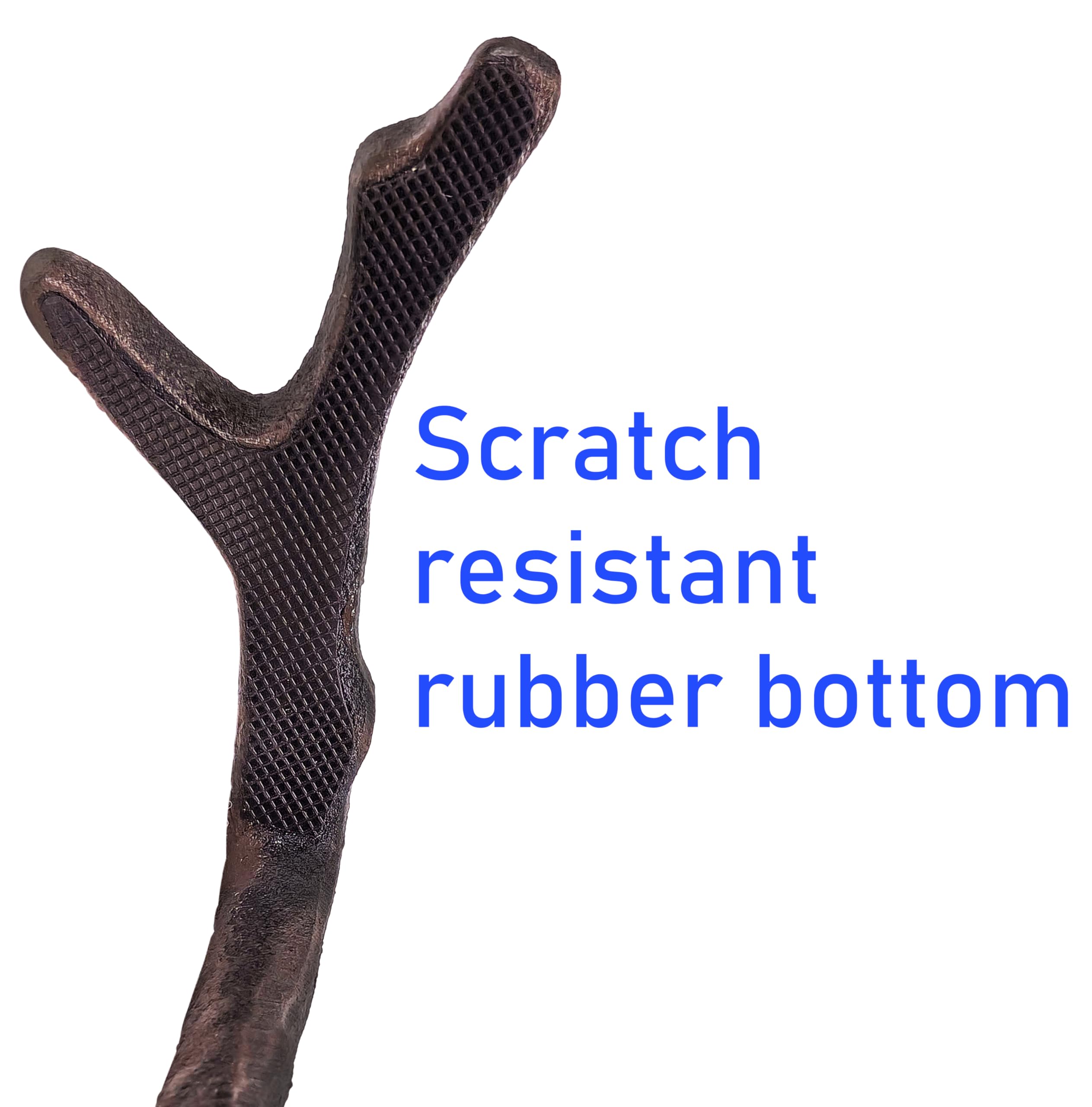 Lulu Decor,100% Cast Iron 8 Brown Straight Branch Stocking Holder for mantle Holds Up to 9 lbs Low Profile Design with Rubber Gr