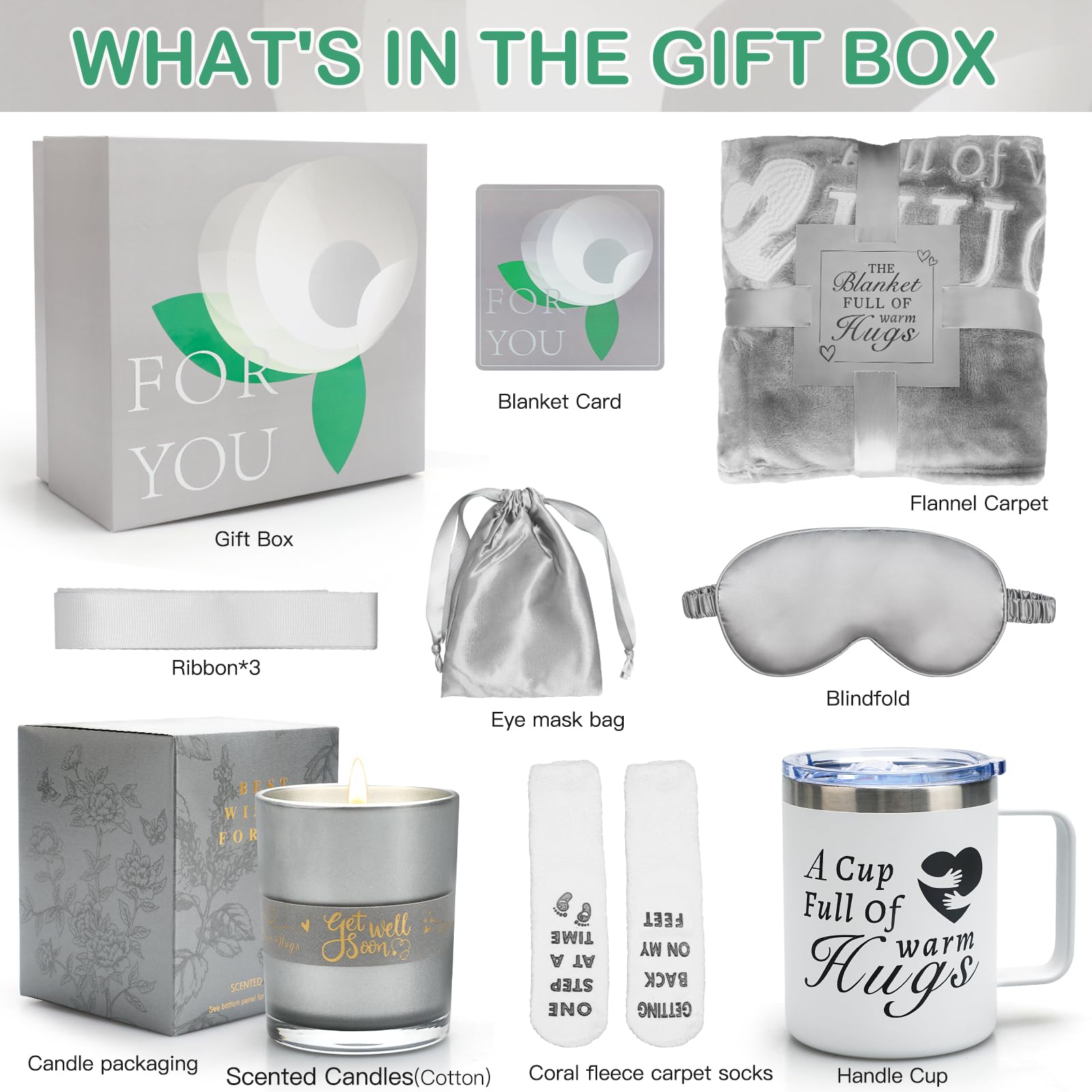 Get Well Soon Gifts for Women, Birthday Gifts for Women, Thoughtful Gift Basket for Women, Sympathy and Self Care Package for Wo