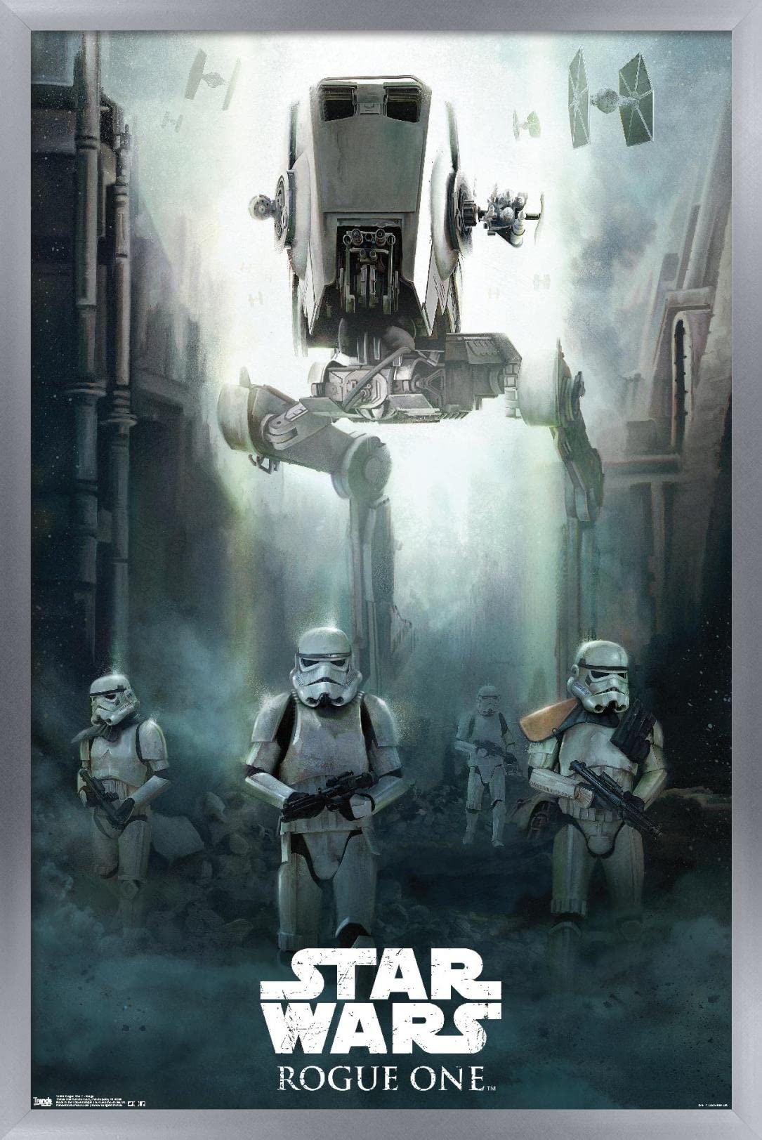 Trends International Star Wars: Rogue One - Siege Wall Poster, 14.725'' X 22.375'', Silver Framed Version
