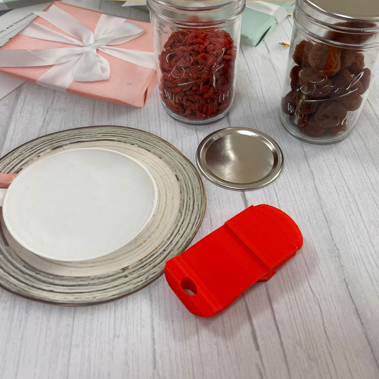 Jilinwei Canning Jar Opener, Mason Jar Opener Canning Tools For Releases Aluminum Vacuum Seal On All Wide Mouth And Regular Mout