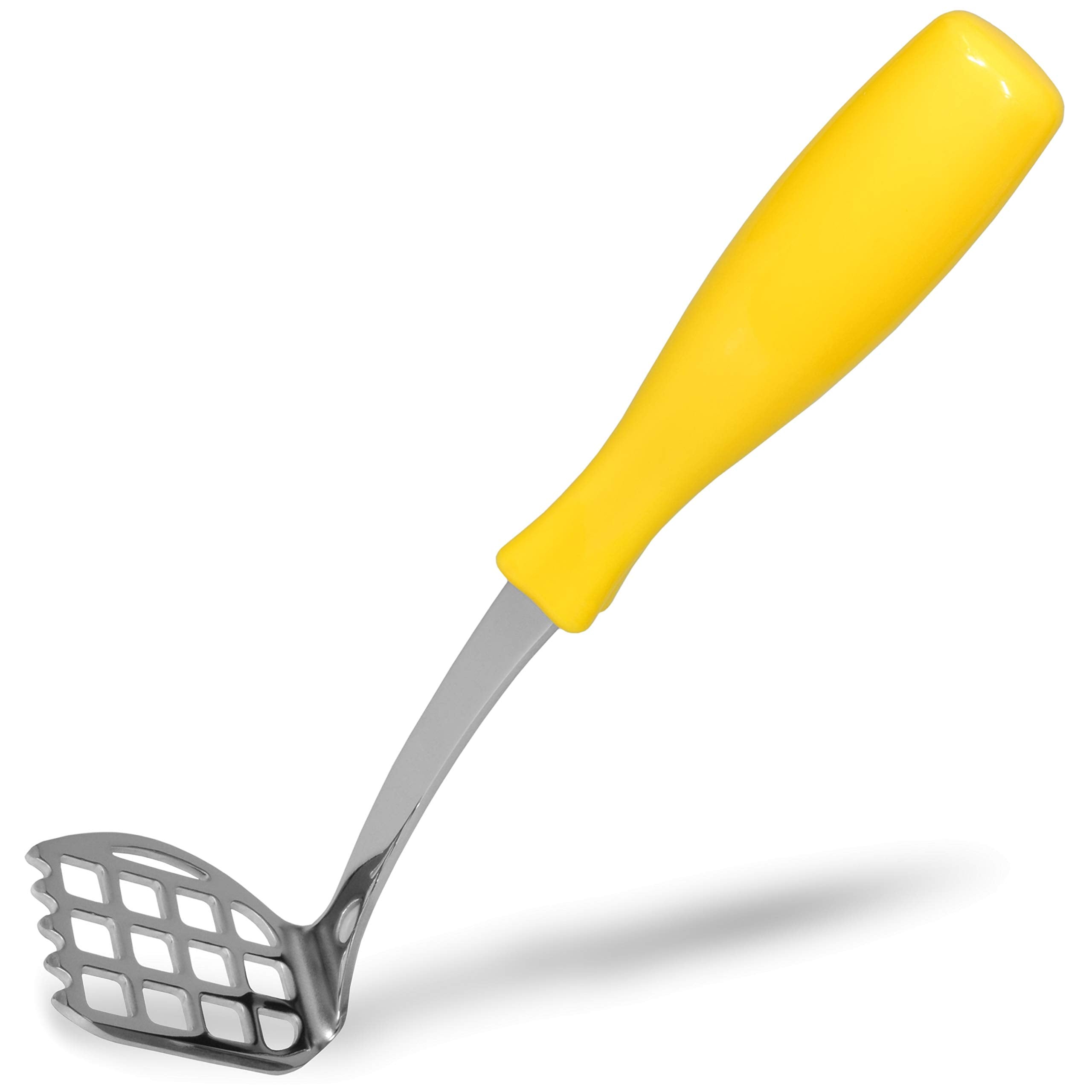 Seki Japan Smallish Egg & Potato Masher, Heavy Duty Stainless Steel, Hand Smasher For Potatoes Avocado And Beans 7.4    Mashing