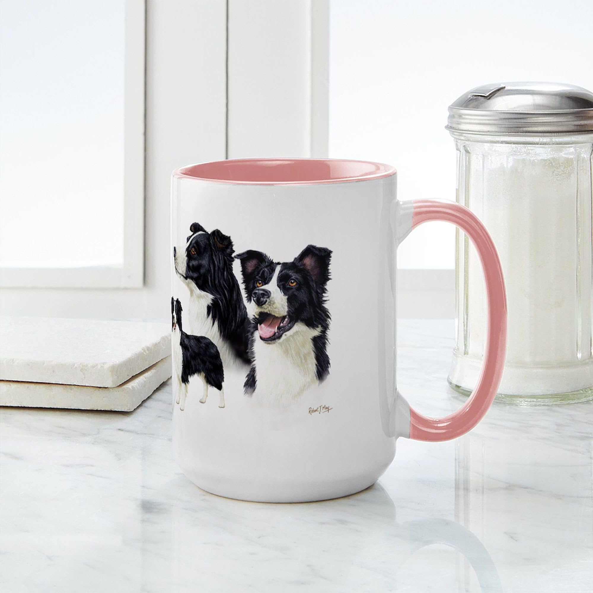CafePress Border Collie Large Mug 15 oz (444 ml) Ceramic Coffee Mug