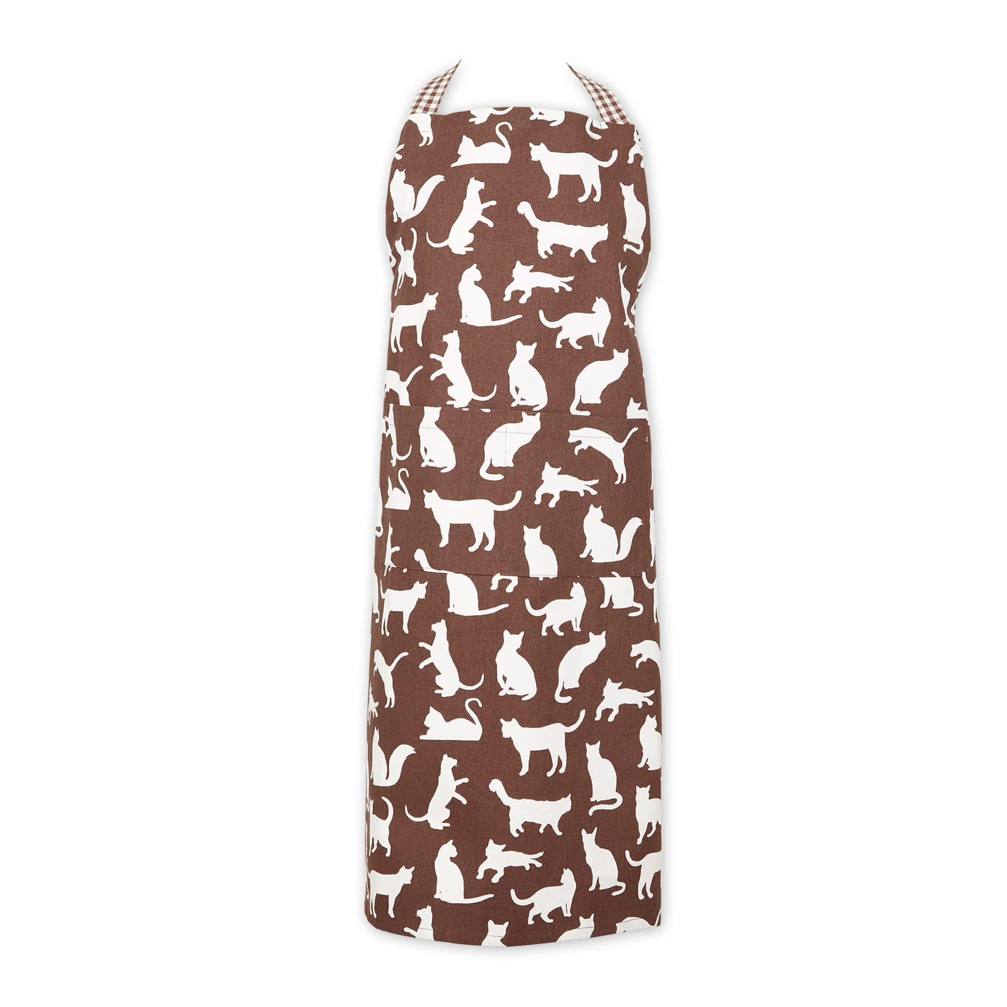 BROWN CAT PRINT CHEF APRON