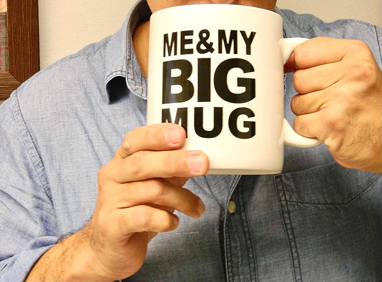 Mug Big Coffee Mug Oversize 28 Ounces Mega Size Cup, Extra Large For Big Drinks, Office Desk Decor Novelty Gift Coffee Lovers Xl