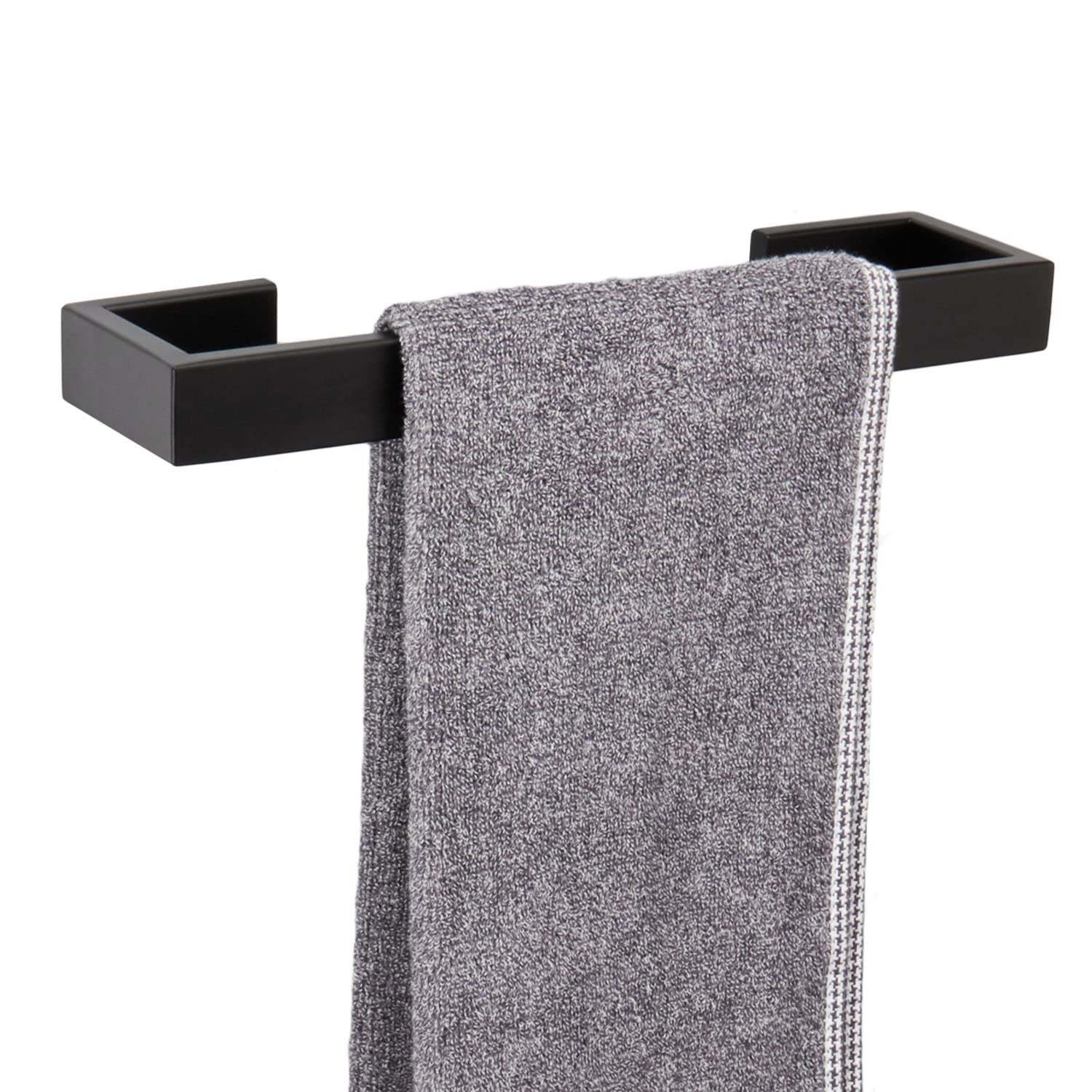 TocTen Bath Towel Rack - Square Base Thicken SUS304 Stainless Steel Towel Bar for Bathroom, Bathroom Bar Accessories Towel Rod H