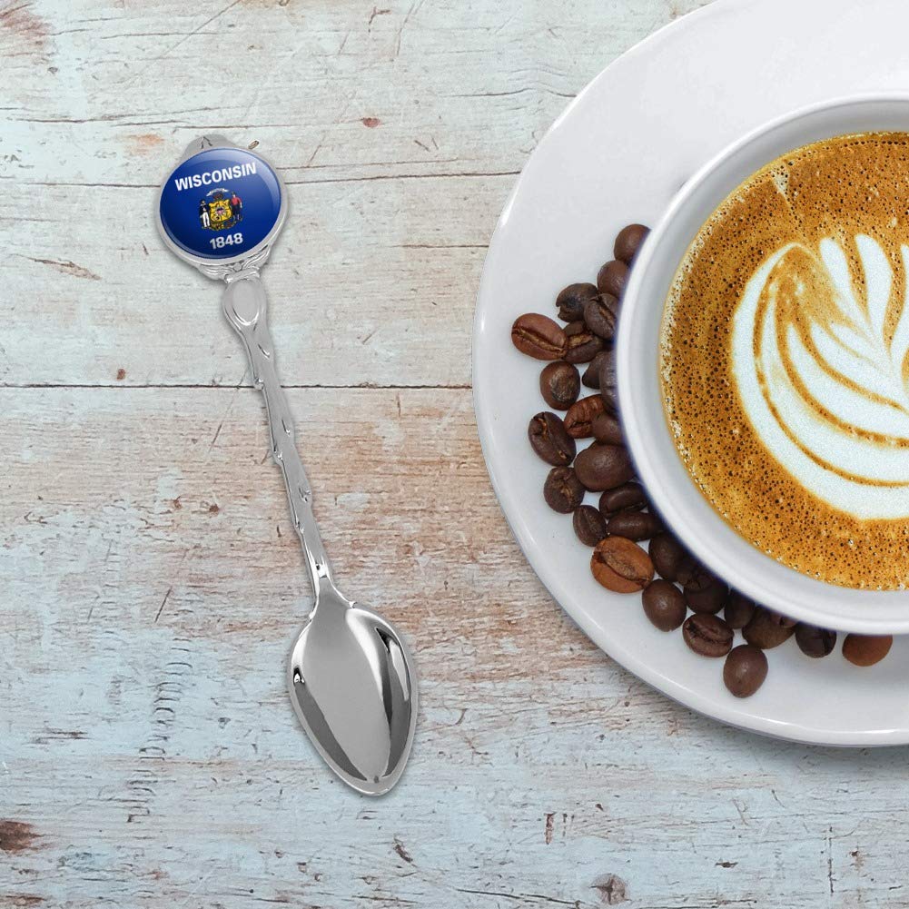 Wisconsin State Flag Novelty Collectible Demitasse Tea Coffee Spoon