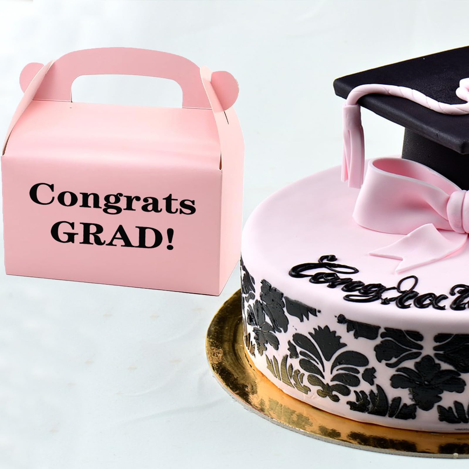 Oletx 30-Pack Pink Party Favor Treat Boxes, Goodie Boxes, Gable Paper Gift Boxes With Handles. Perfect For Princess Pink Party A