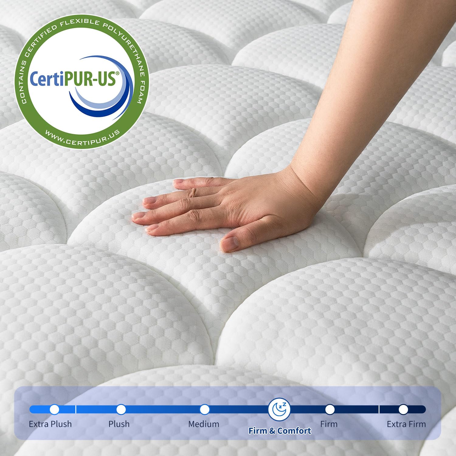 Nisleep Queen Mattress, 10 Inch Pillow Top Mattress In A Box, Medium Firm Fiberglass-Free, Soft Breathable Pressure Relief Memor