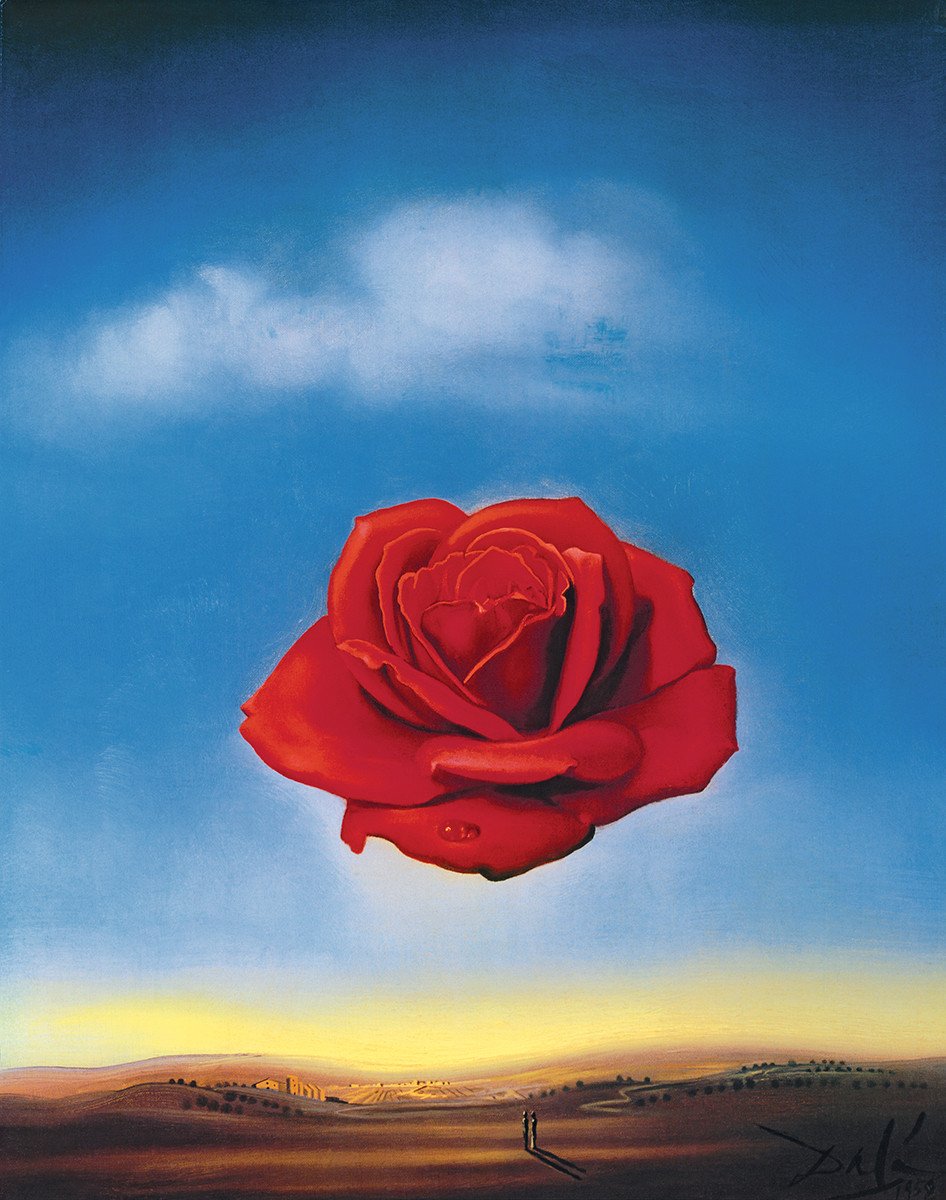 Huntington Graphics Meditative Rose By Salvador Dali - Art Print/Poster 11X14 Inches