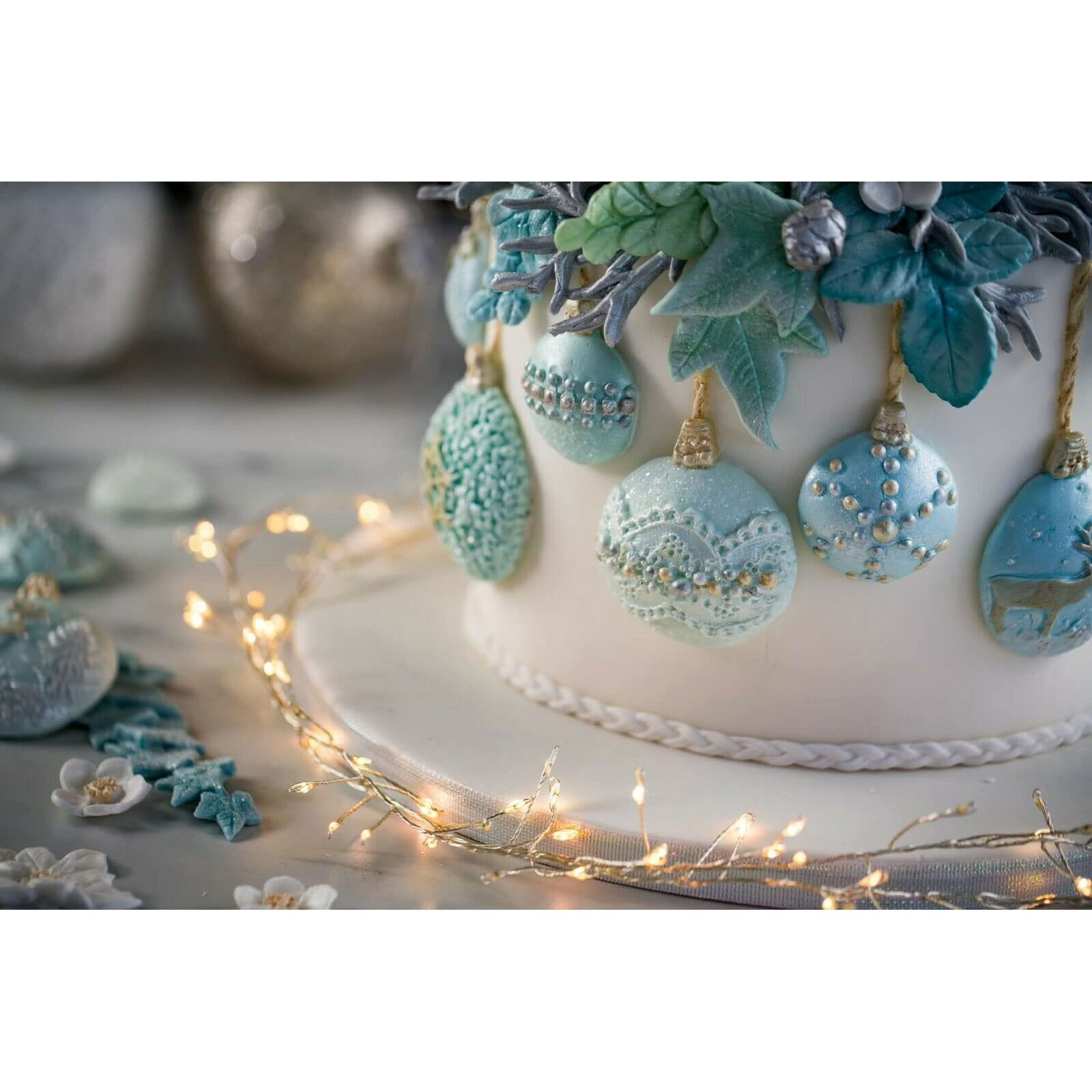 Zhuojie Christmas Baubles Snowball Silicone Mold Fondant Cake Decorating Mould Sugarcraft Chocolate Baking Tool For Cakes Gumpas