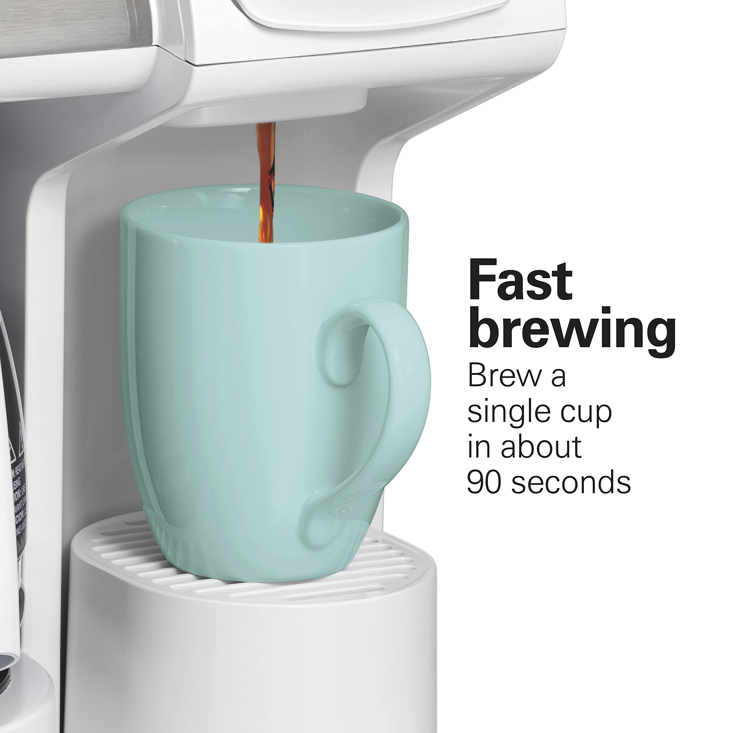 Hamilton Beach FlexBrew 2-Way Coffee Maker, Single Serve & 12c Pot, White with Stainless Steel Accents, Model 49917