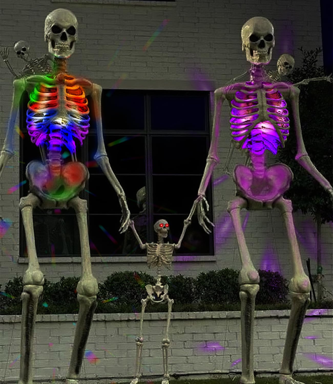 Halloween Skeleton Light - 12ft Skeleton Chest Light Kit with App Control, Music-Sync, Timer & Remote, Outdoor Yard Decorations