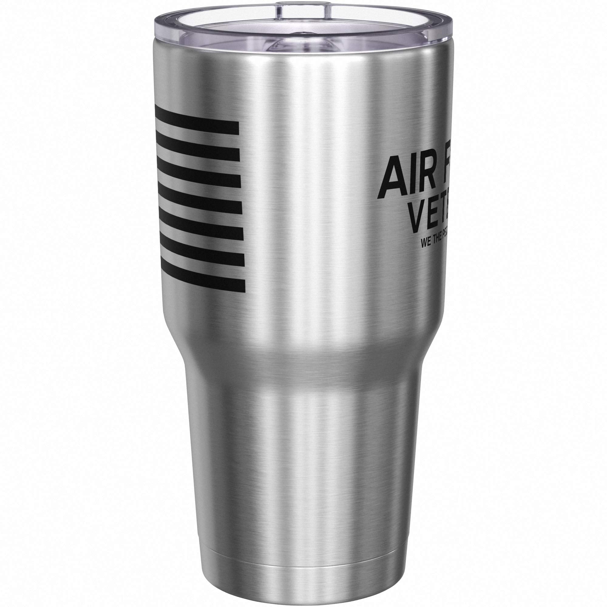 We The People Holsters - Air Force Veteran - Air Force Travel Mug - American Flag Coffee Travel Mug - Veterans Day Tumbler - Dou