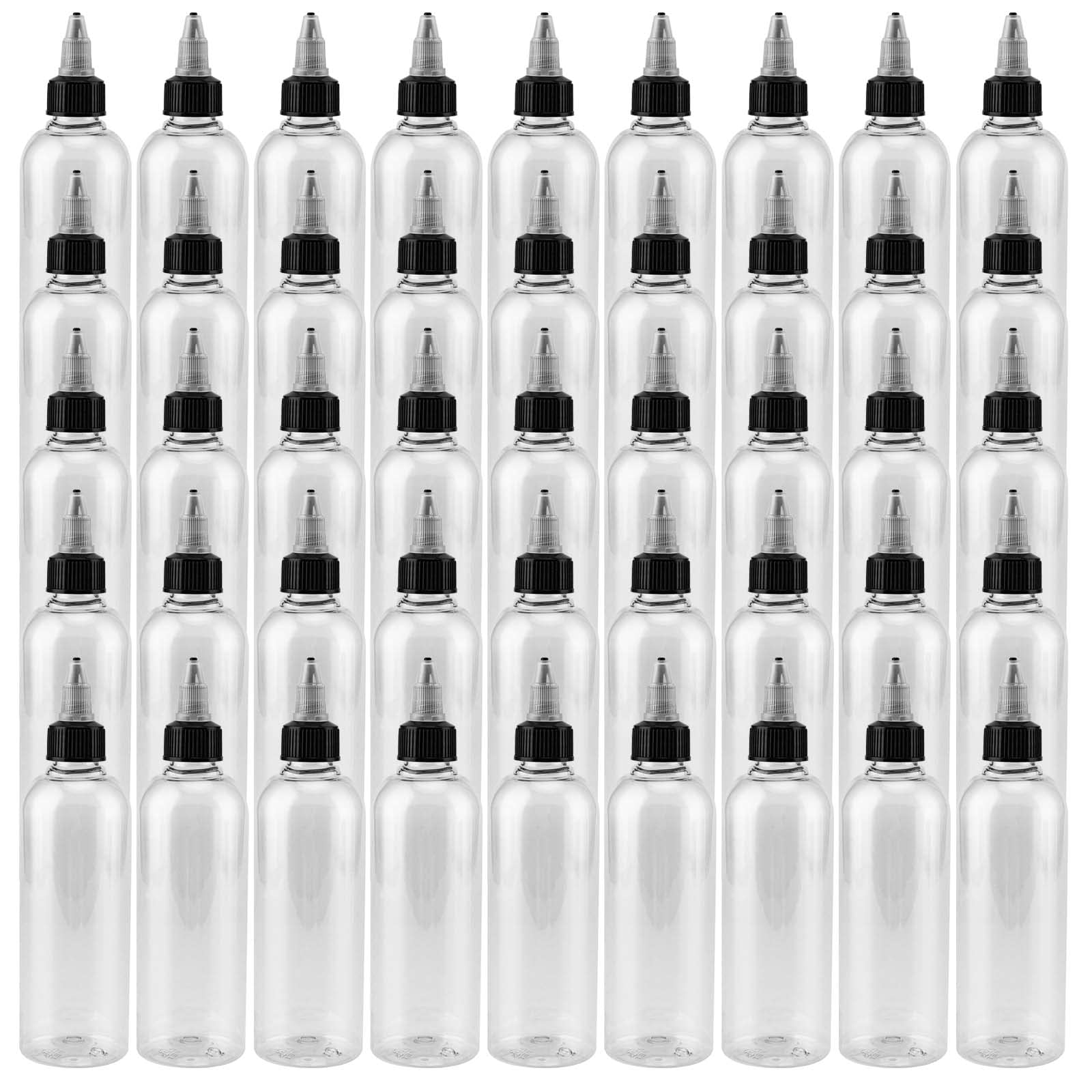 Japchet 50 Pack 5Oz Empty Plastic Squeezing Bottles, 150Ml Plastic Bottles With Twist Top Cap, Clear Condiment Squeeze Bottles F