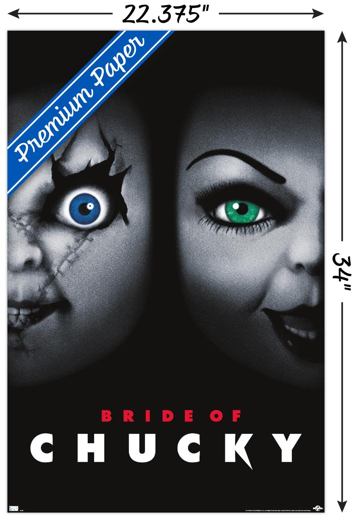 Trends International Child's Play Bride of Chucky Wall Poster, 22.375" x 34", Premium Unframed Version