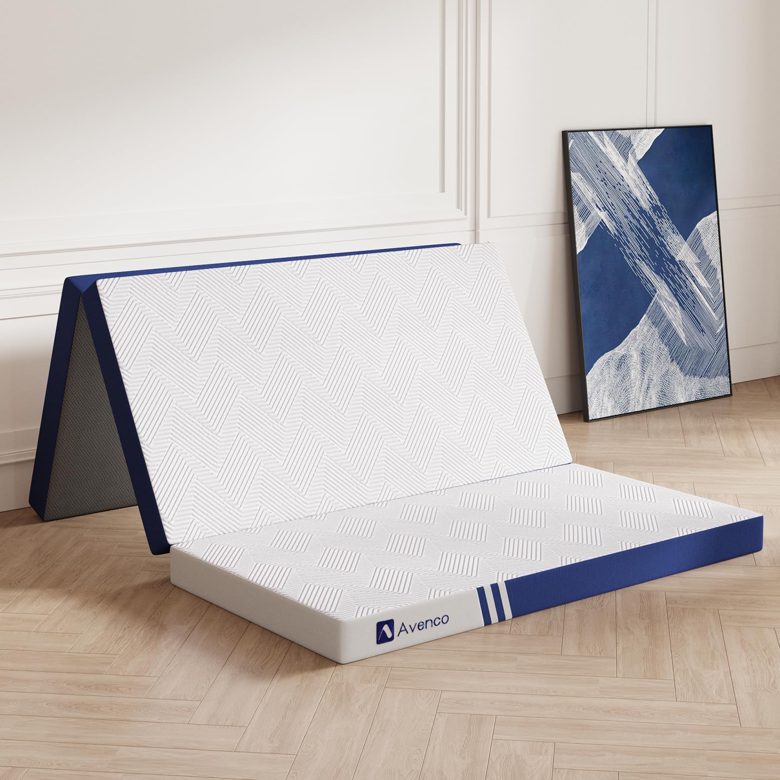 Avenco Folding Mattress Full, Trifold Mattress 4 Inch Memory Foam For Guest Room/Caravan/Camping/Travel Mattress, Tri Folding Ma