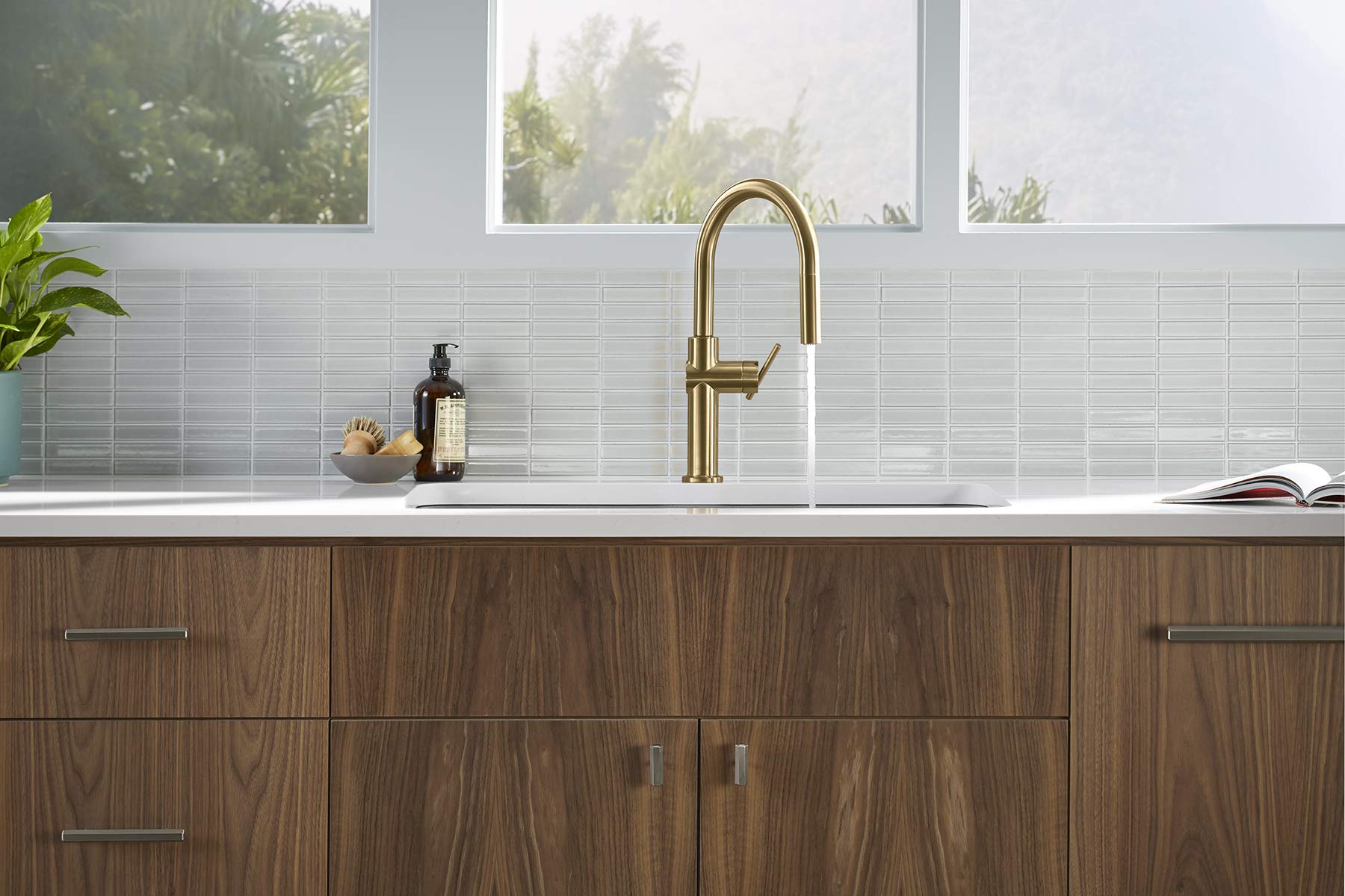 Kohler 22974-Wb-2Mb Crue Touchless And Voice Activated Kitchen Sink Faucet With Pull Down Sprayer, Kitchen Sink Faucet With Moti