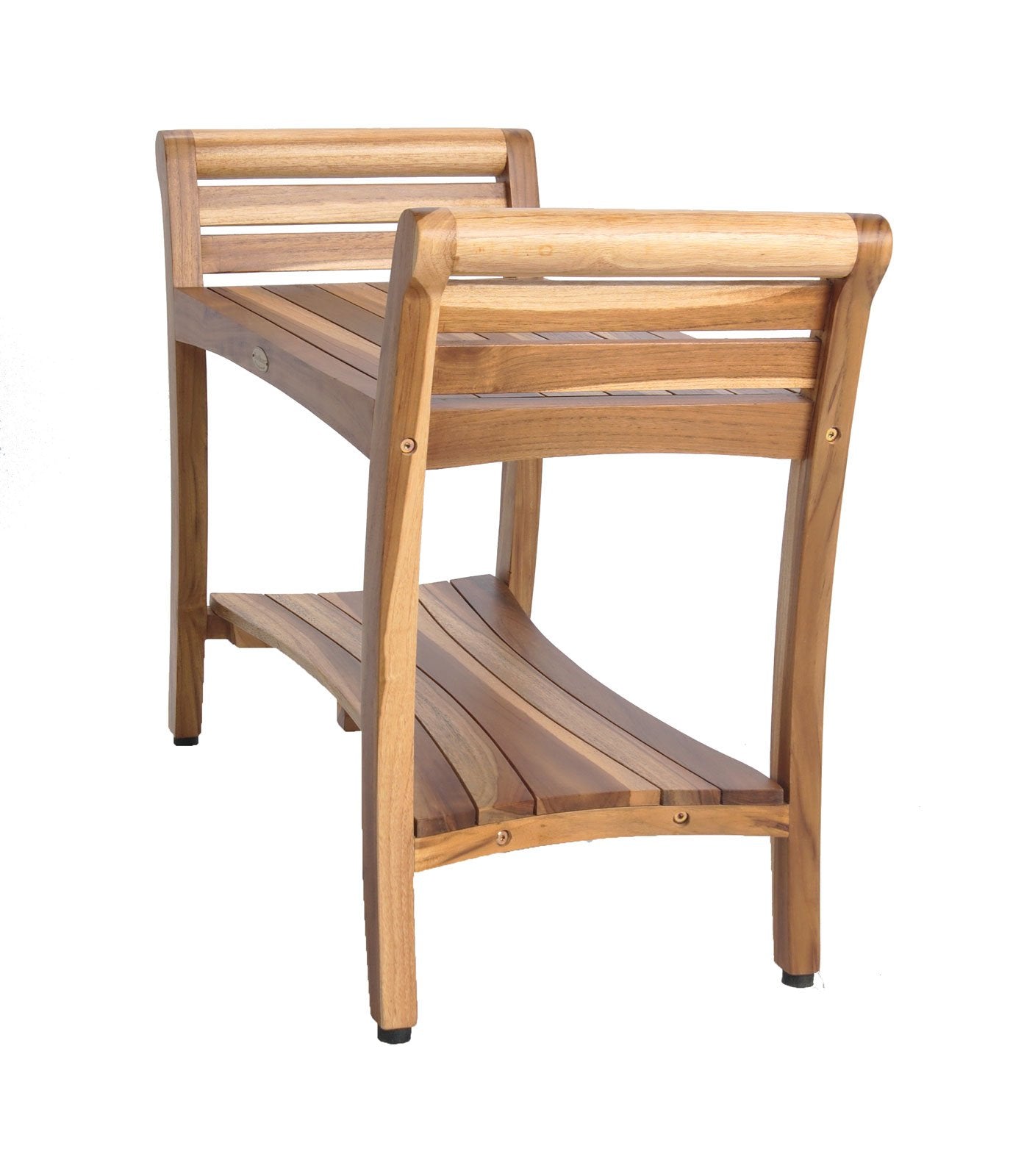 Ecodecors, Symmetry, 30'', Teak Shower Bench, Teak Shower Stool, Teak Bench For Inside Shower, Teak Shower Bench For Inside Show