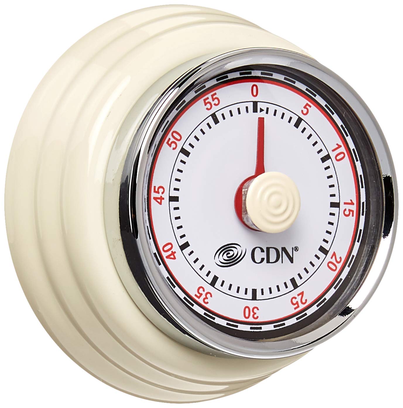 Cdn Compact 60 Min Mechanical Timer-White, White