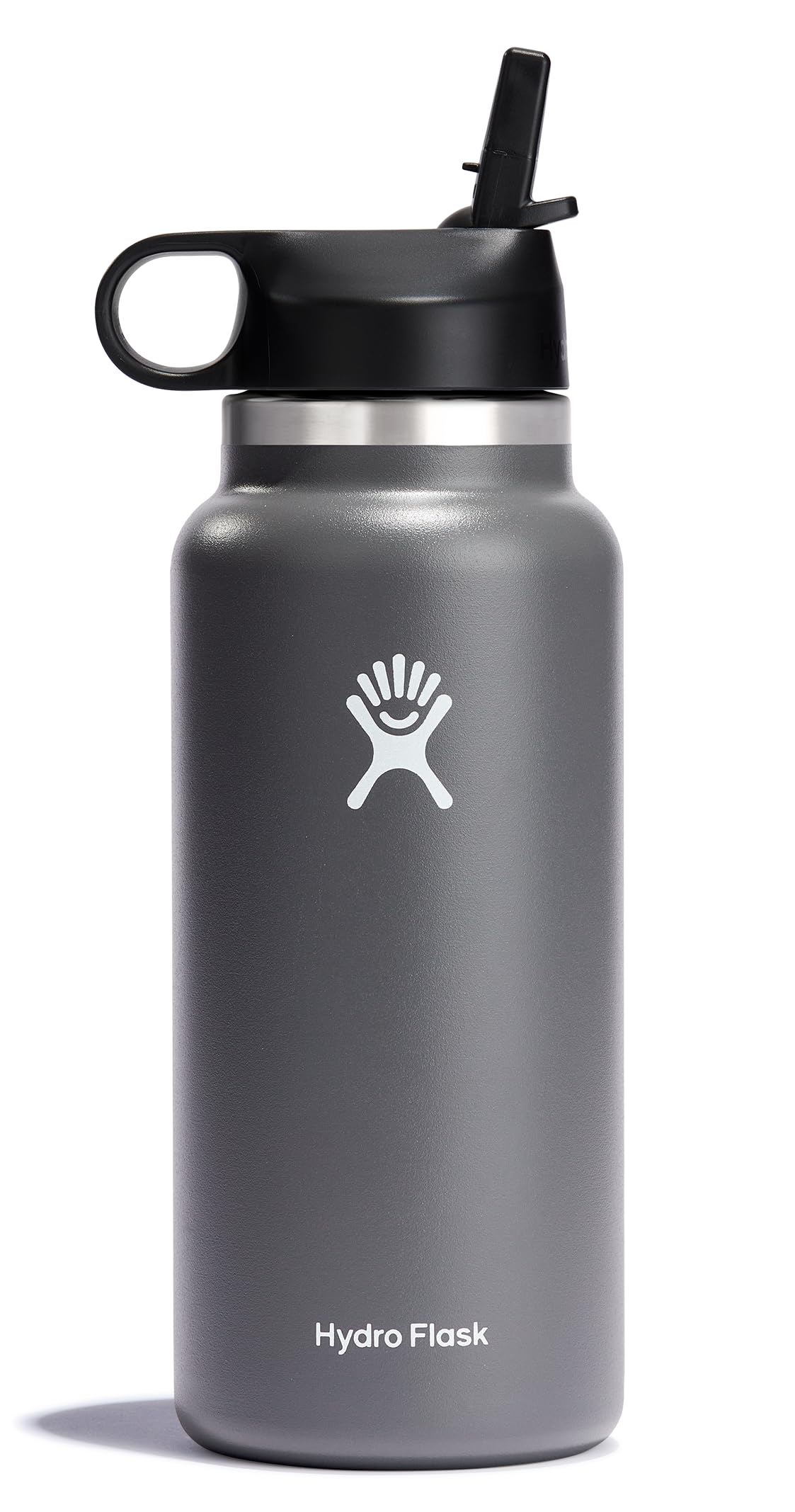 Hydro Flask Wide Mouth 2.0 Water Bottle, Straw Lid - 32 Oz, Stone