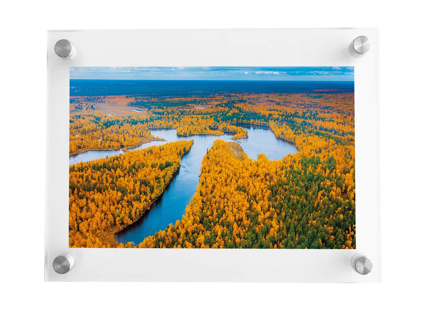Missartist 11x14 Wall Mount Acrylic Picture Frame Double Panel Floating Frameless Acrylic Photo Frame Certificate Document Frame