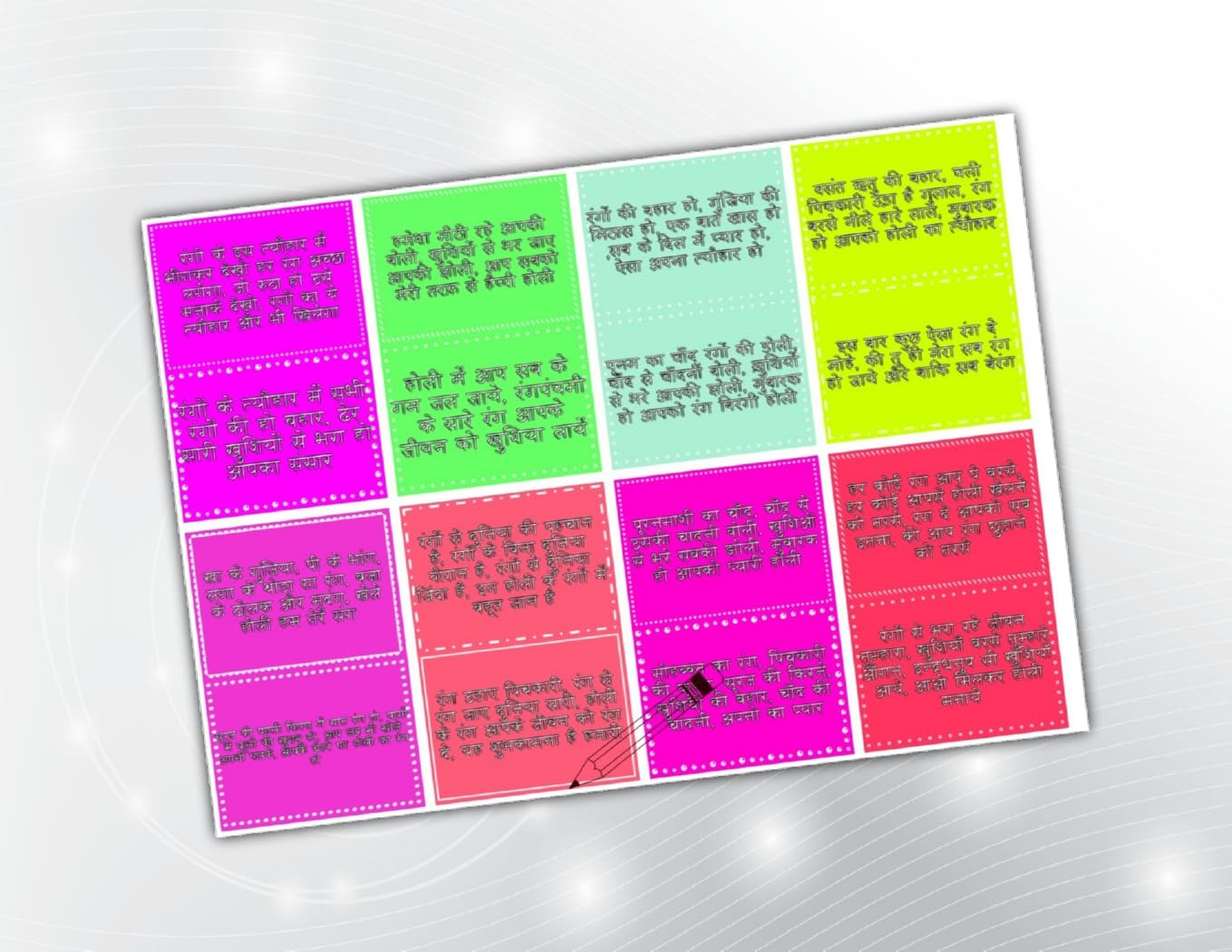 PartyStuff Props  Holi Quotes Slogan (16 Piece)