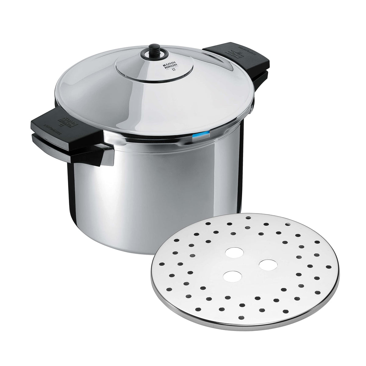 Kuhn Rikon DUROMATIC    Pressure Cooker 8.75    6.3 qt family of 4 with side handles to save space