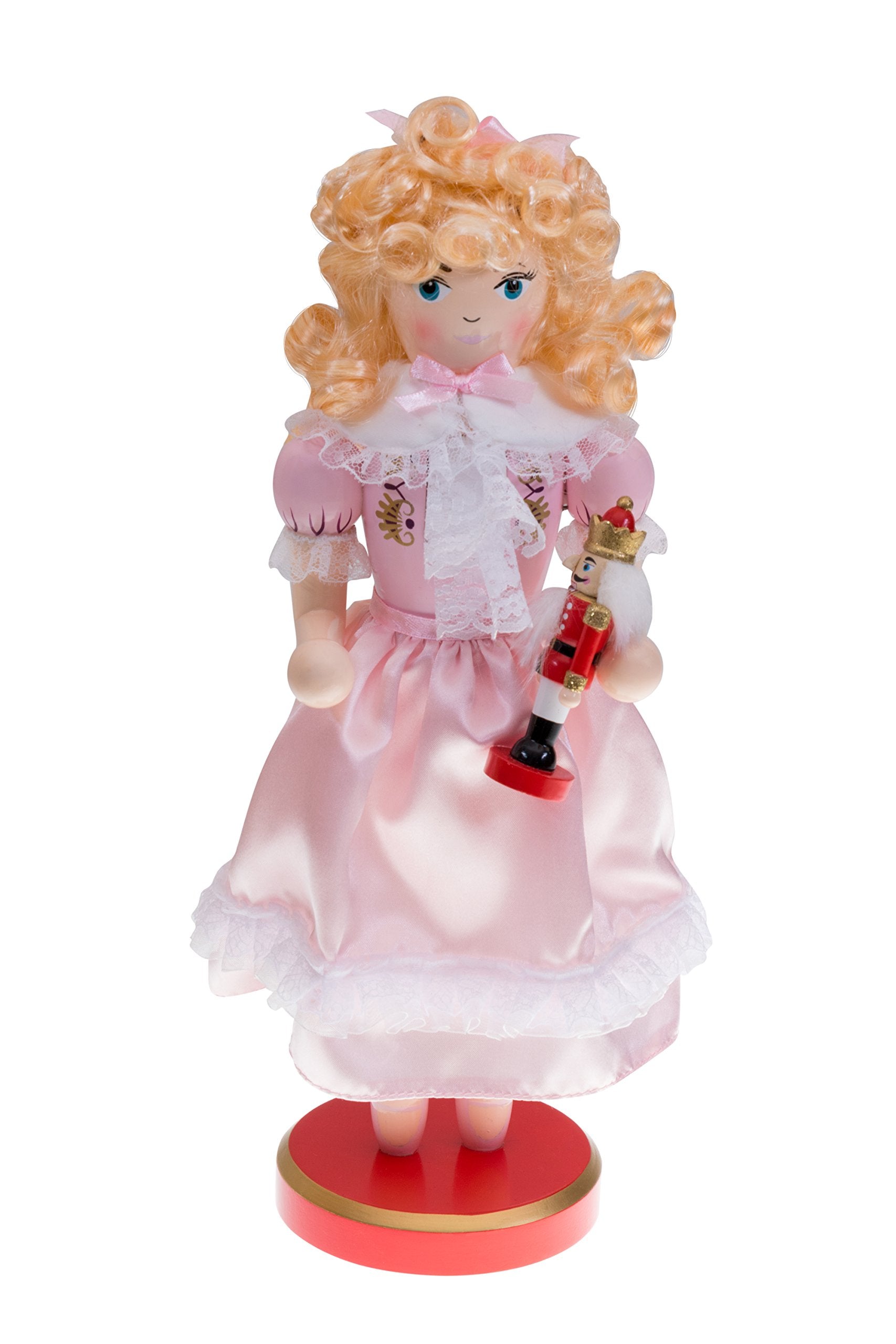 Clever Creations Clara 14 Inch Traditional Wooden Nutcracker, Festive Christmas D  cor for Shelves and Tables