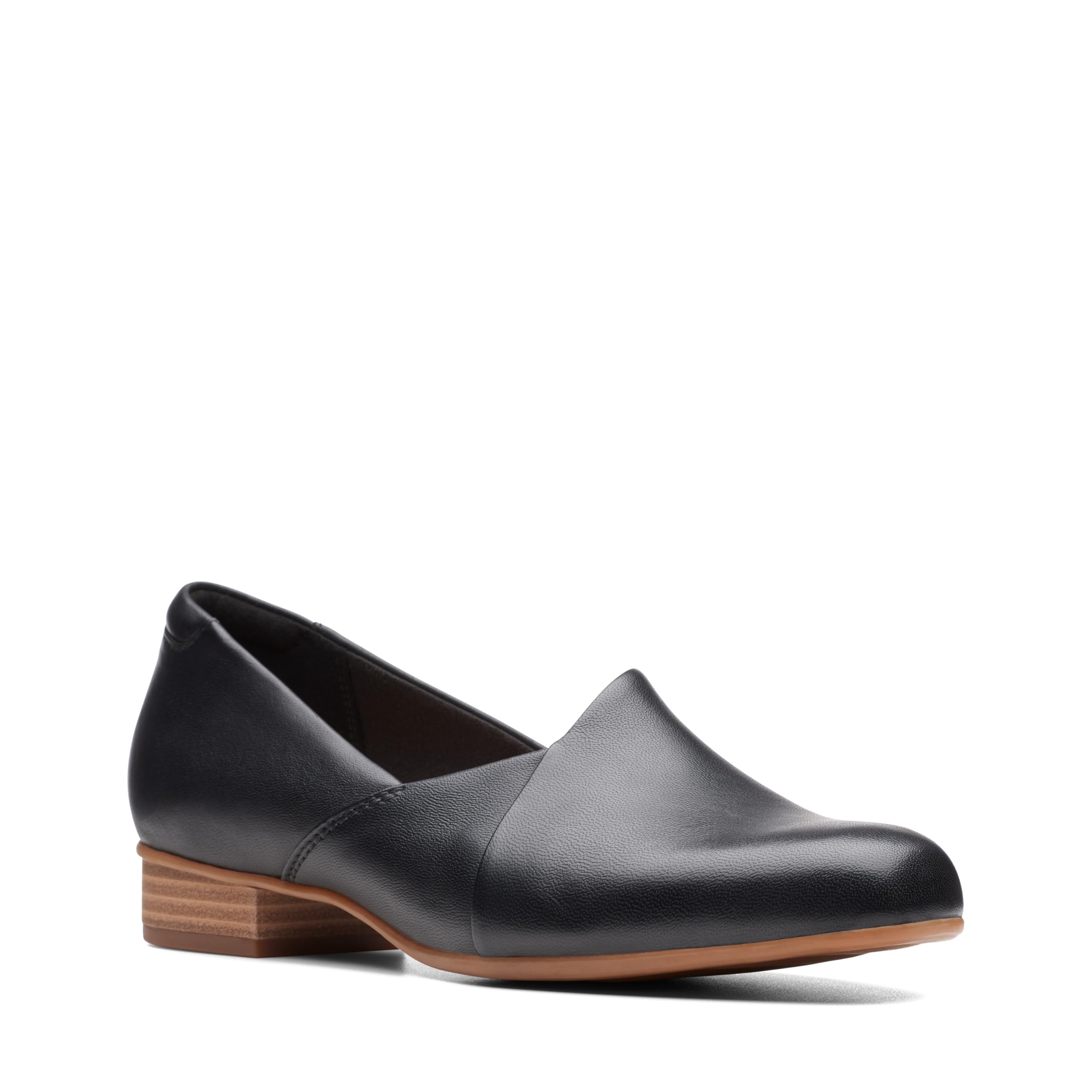 Clarks Womens Juliet Palm Loafer, Black Leather, 10 Narrow Us