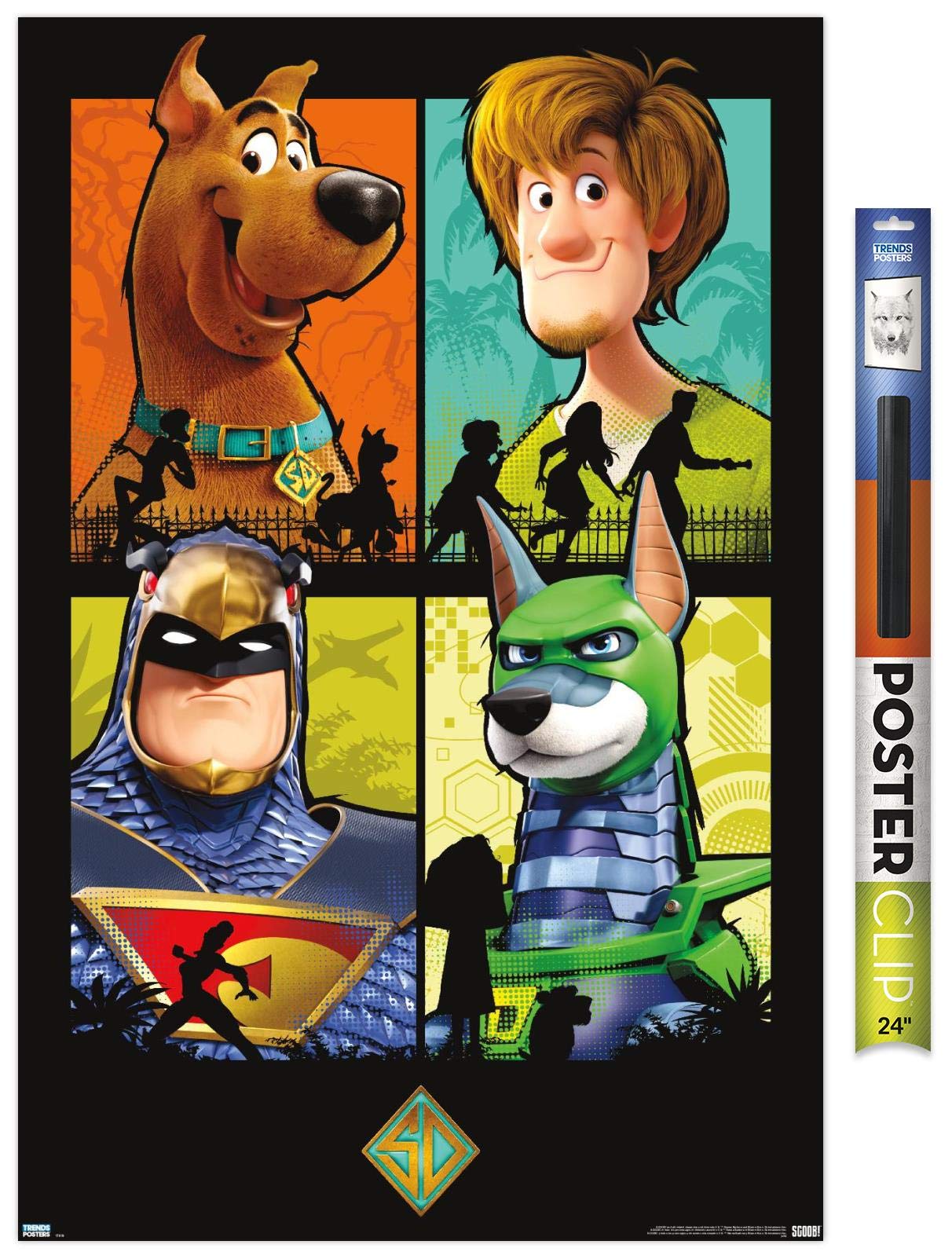 Trends International Scooby- Doo: Scoob! - Grid Wall Poster, 22.375'' X 34'', Poster & Clip Bundle