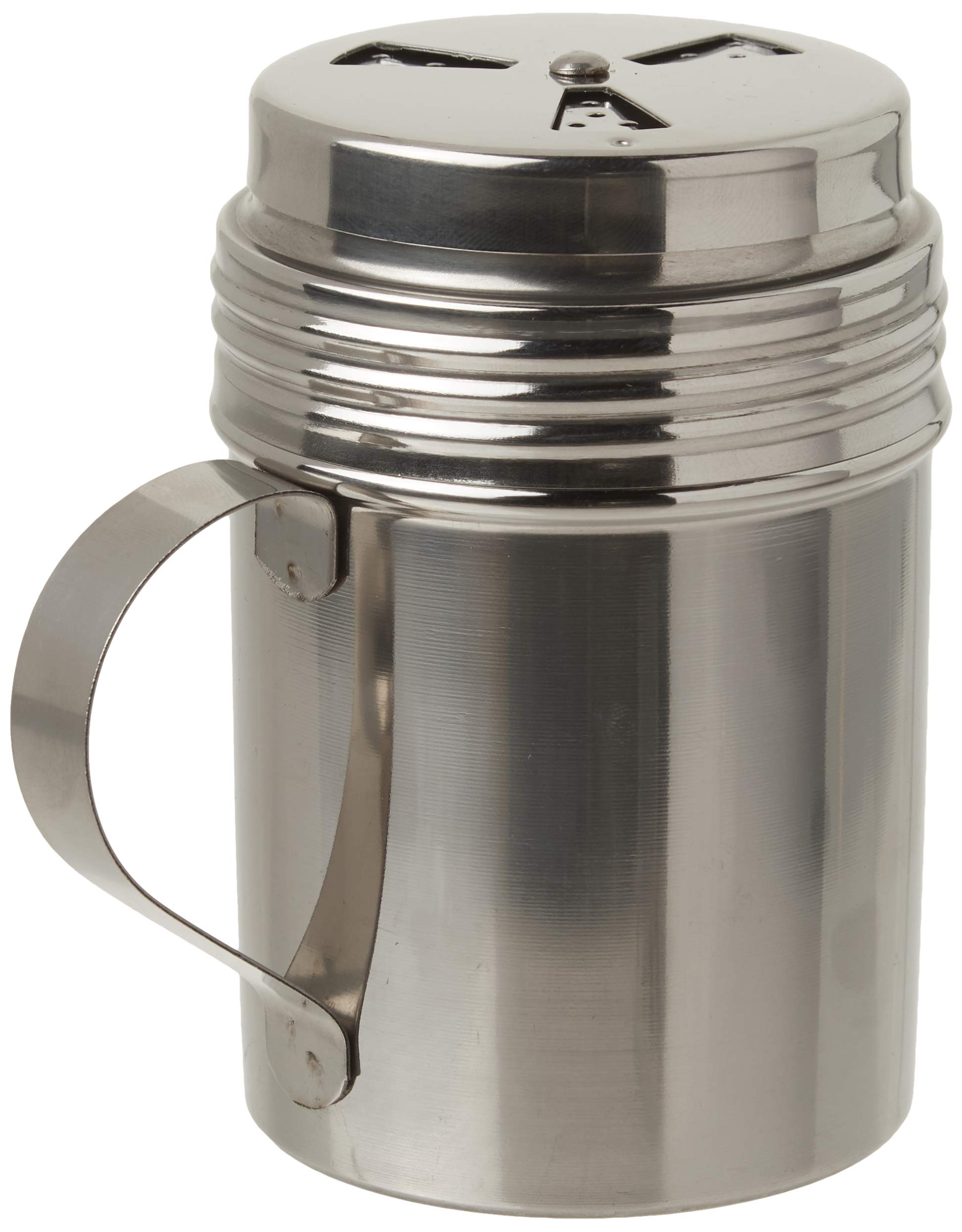 Tablecraft, 10 Oz, Silver Stainless Steel Dry Rub Shaker With Handle, 10-Ounce