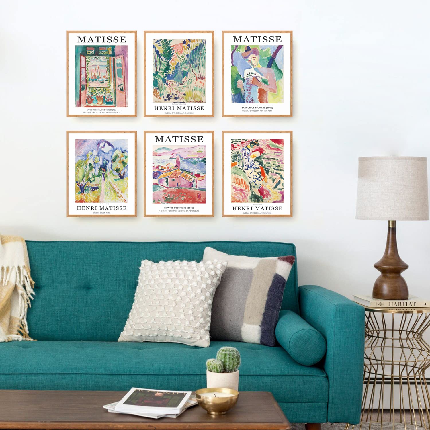 Matisse Wall Art Prints Set Of 6 Canvas Aesthetic Posters Gallery Floral Rainbow Nature Landscapes Abstract Colorful Famous Arti