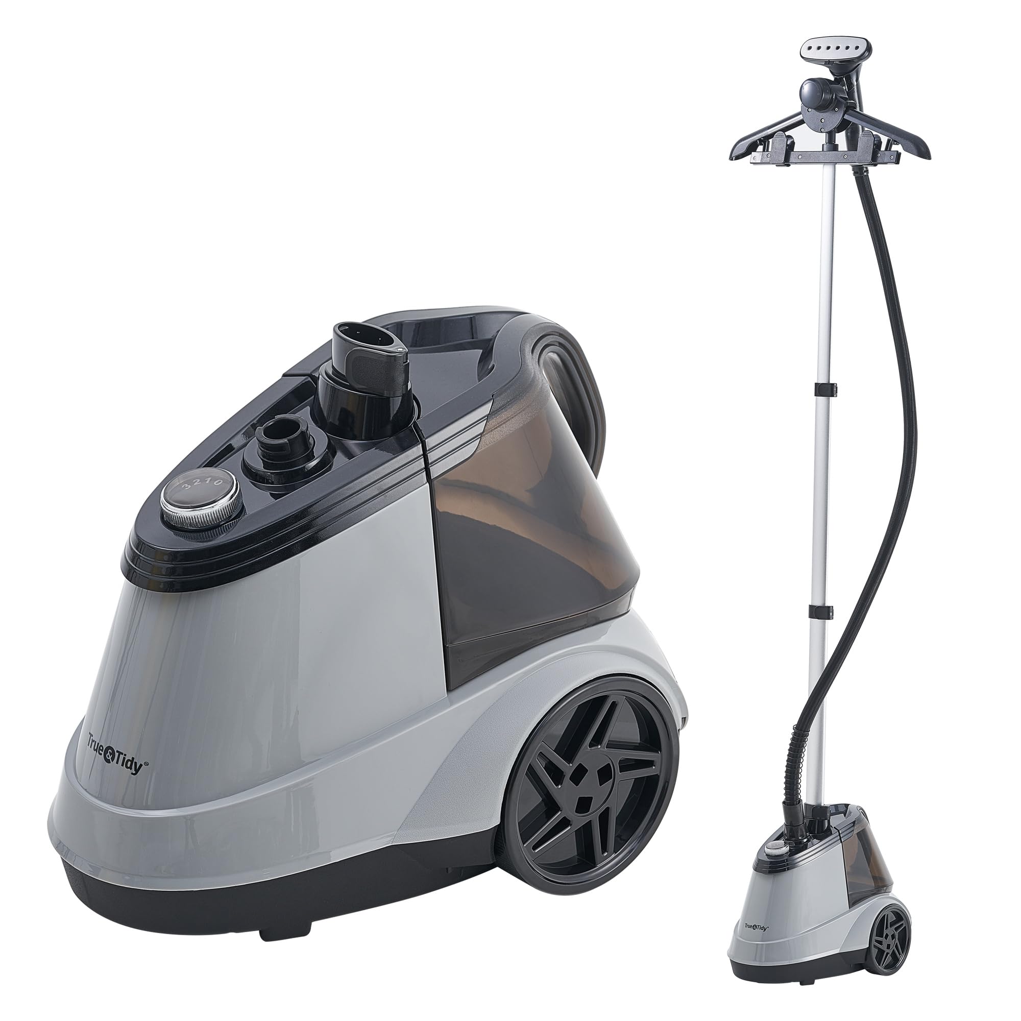True & Tidy Pro Heavy-Duty Commercial Full Size Garment Steamer For Clothes With 3 Steam Settings, Extra Large 2.9L (98 Oz) Wate