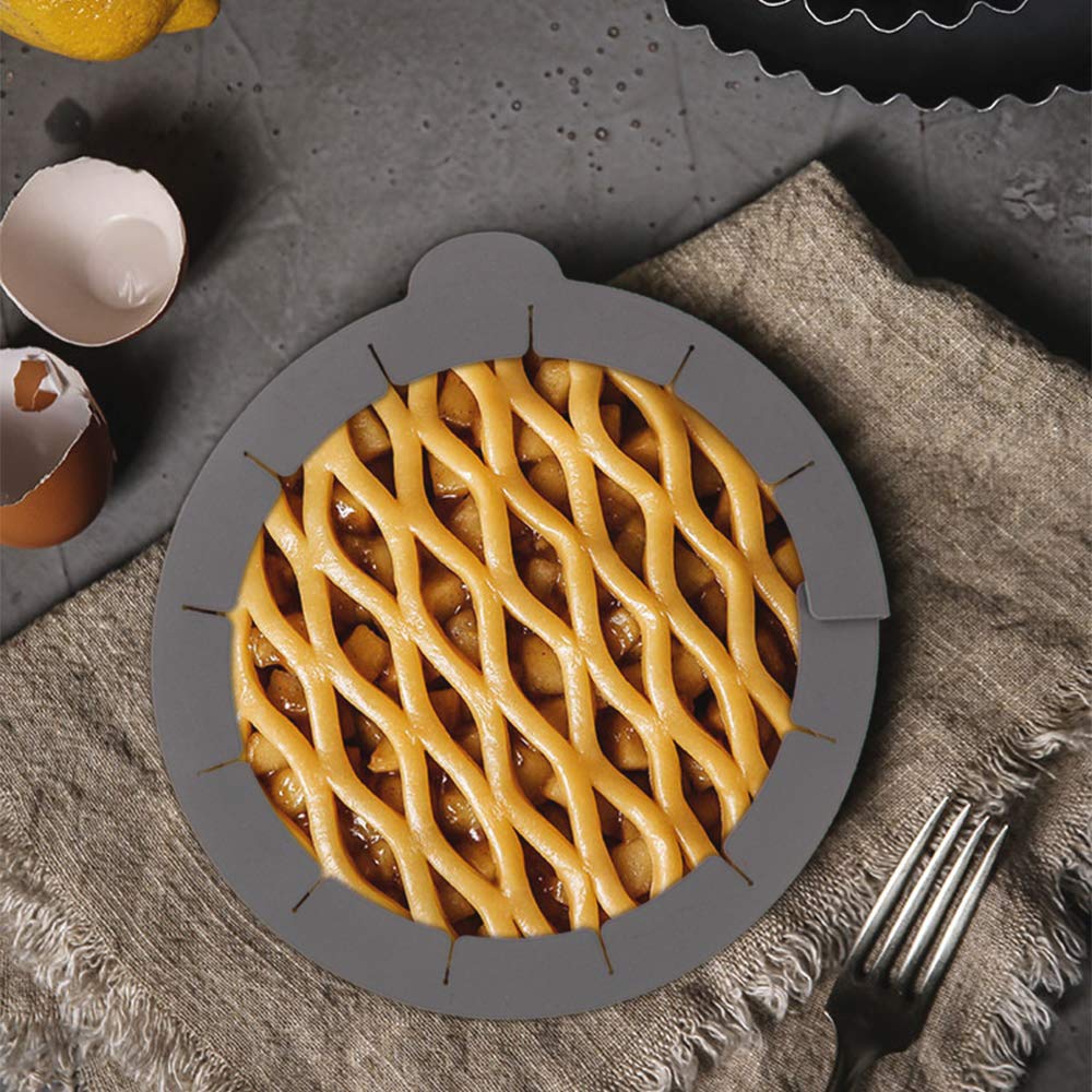 Webake Pie Crust Protector Shield Adjustable Pie Crust Shield Fits 11.5-9 Inch Pie Pan, European Food Grade Silicone Pinch Test