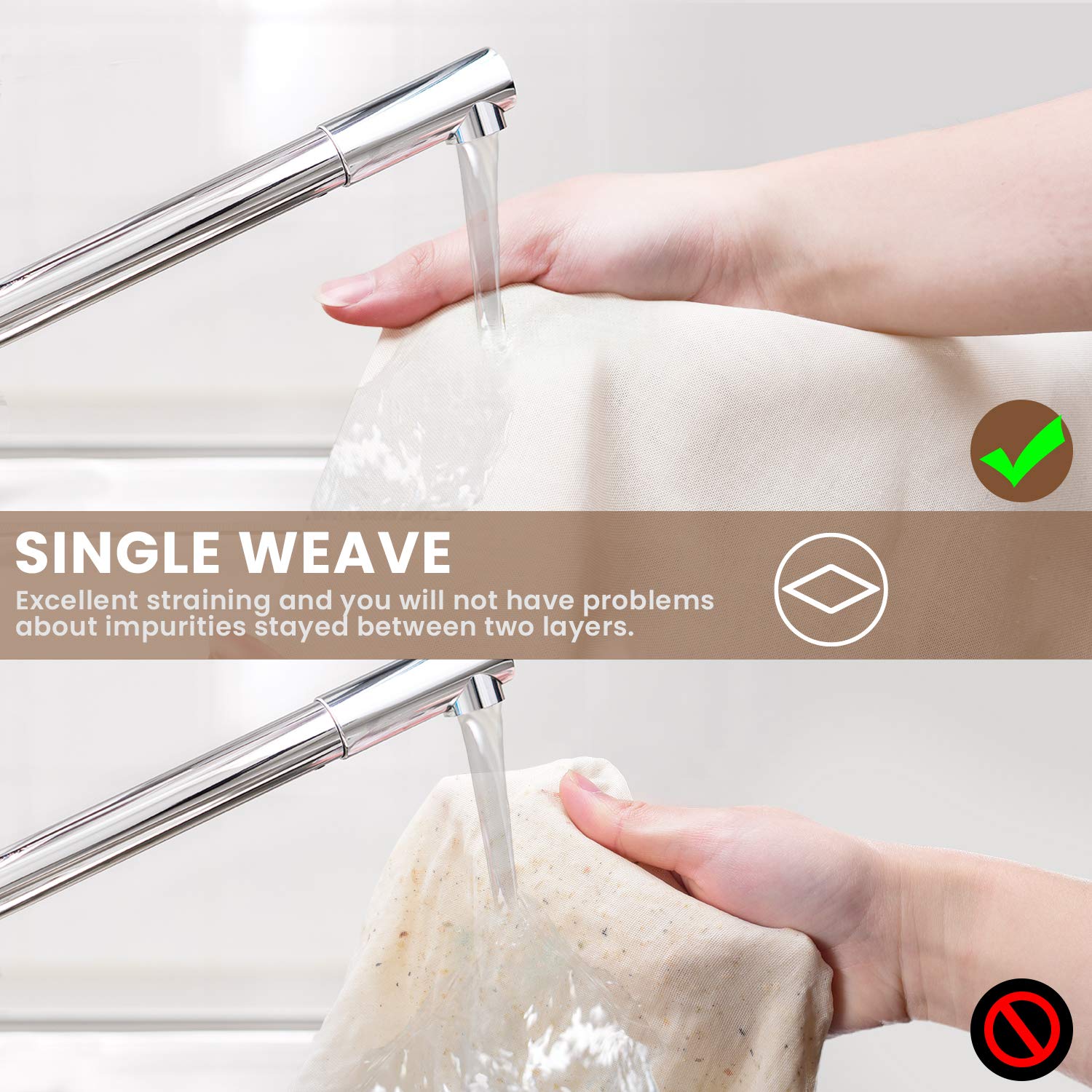 Precut Cheesecloth, 25 X 25'' 4 Pack, Grade 100, Ultra Fine Muslin Cloth For Straining & Cooking, 100% Unbleached Cotton Cloths