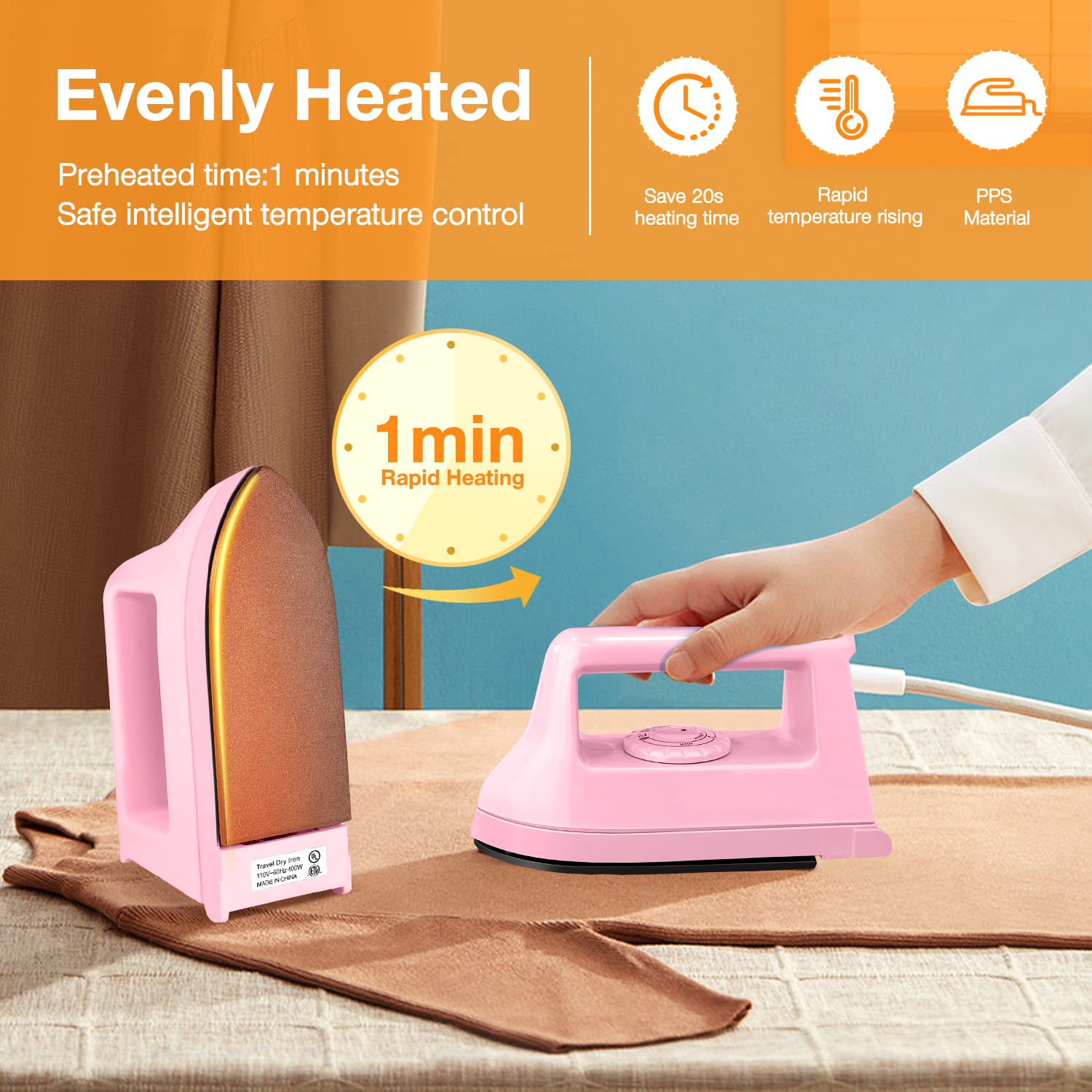 Mini Iron For Crafts Quilting, Travel Iron Household Iron Easy Iron Supplies Mini Electric Iron, Mini Heat Press Machine Sewing