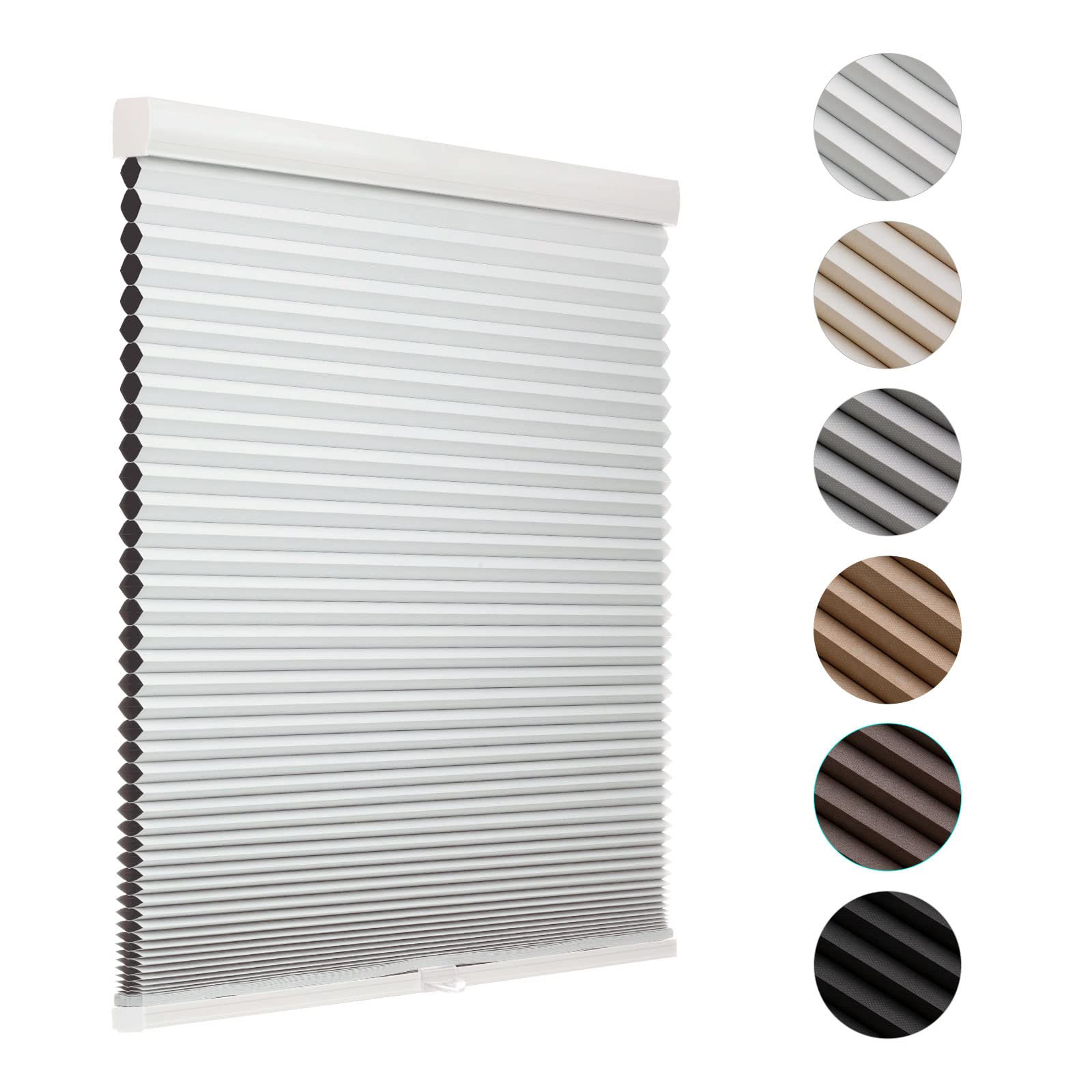 MYshade Cordless Blackout Cellular Shades for Windows, Honeycomb Window Shades with Thermal Insulation, Child & Pet Safe Room Da