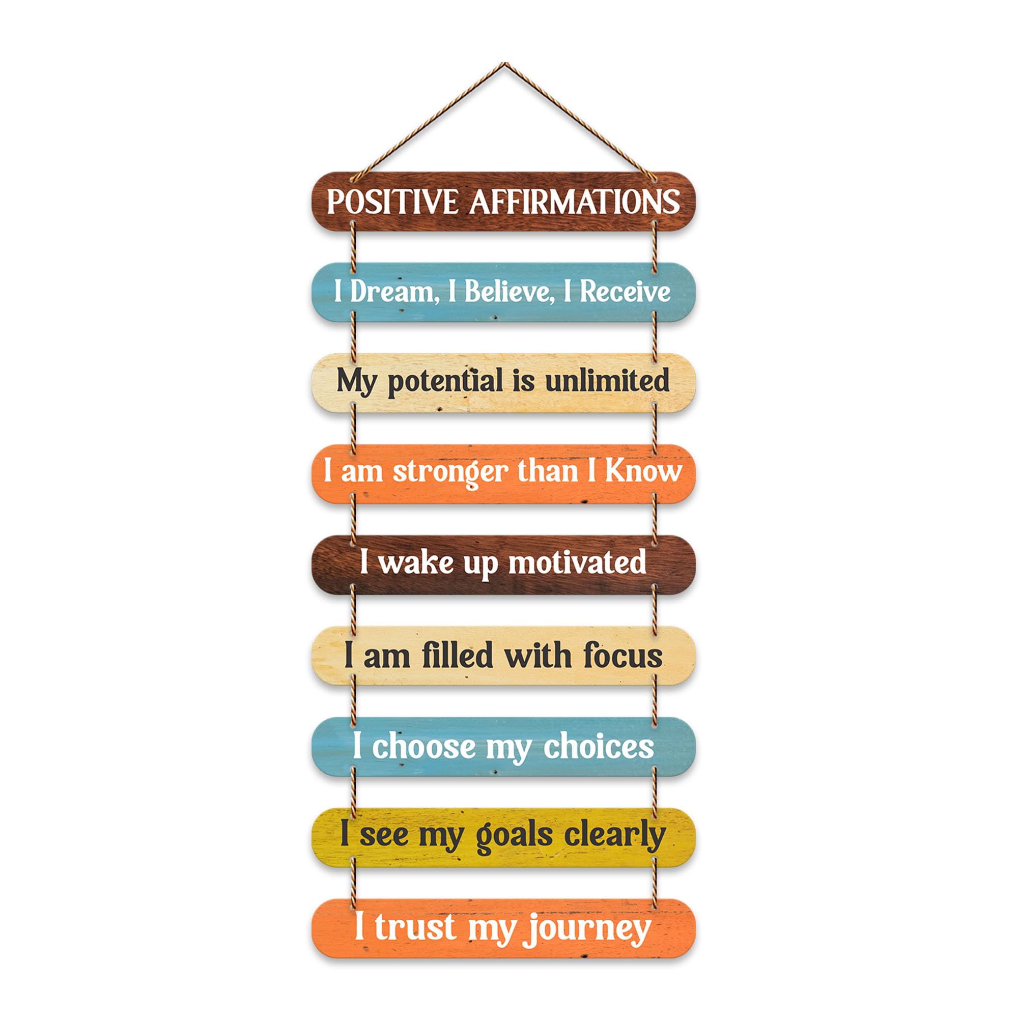 Artvibes Positive Affirmations Printed Wooden Wall Hanging for Home Decorative Items | Living Room | Gifts | Wall Artwork For Ha