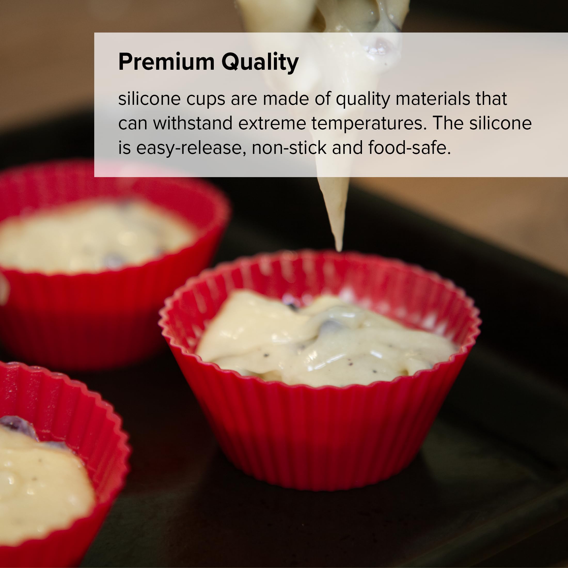 Nuwave Silicone Baking Kit With 8X8-Inch Baking Pan & Reusable Cupcake Liners, Red, 7Pc