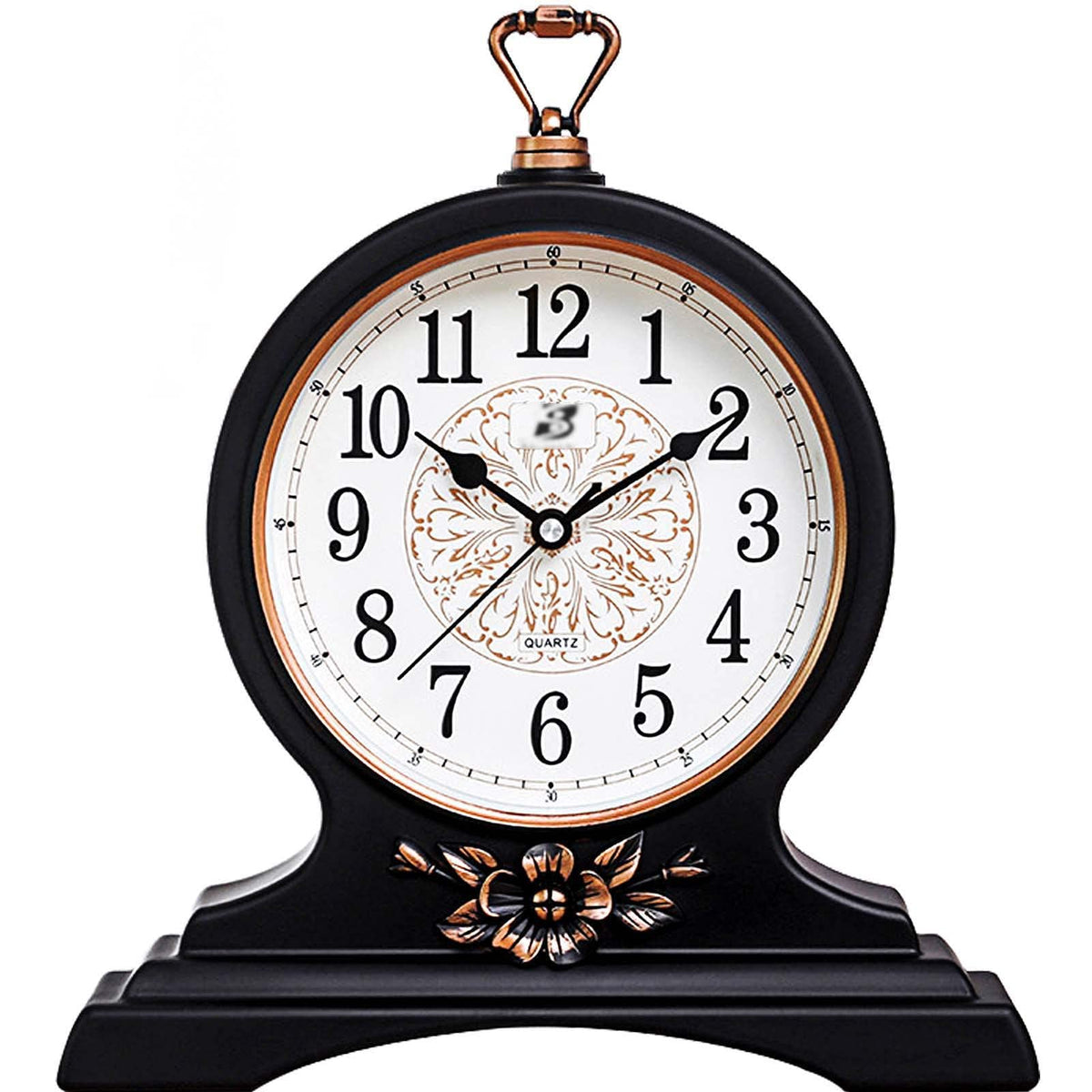 Rnuie Desk Clock For Table Decor, Retro Mantel Clock Battery Operated ...