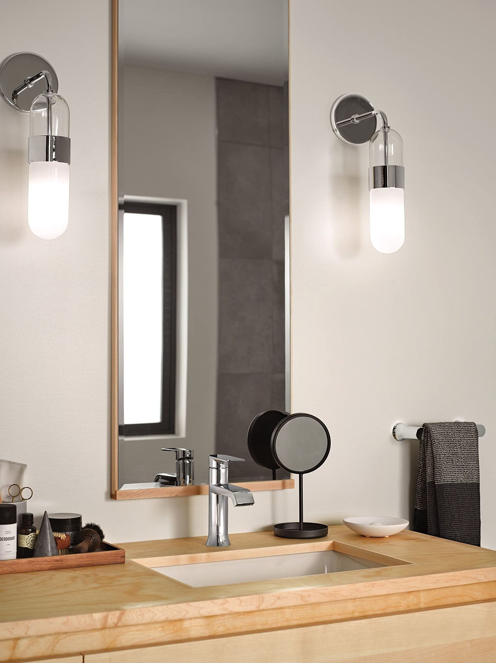 Moen Genta LX Chrome Modern 6.8-Inch Length Hand-Towel Bar for Bathroom or Kitchen  BH3886CH