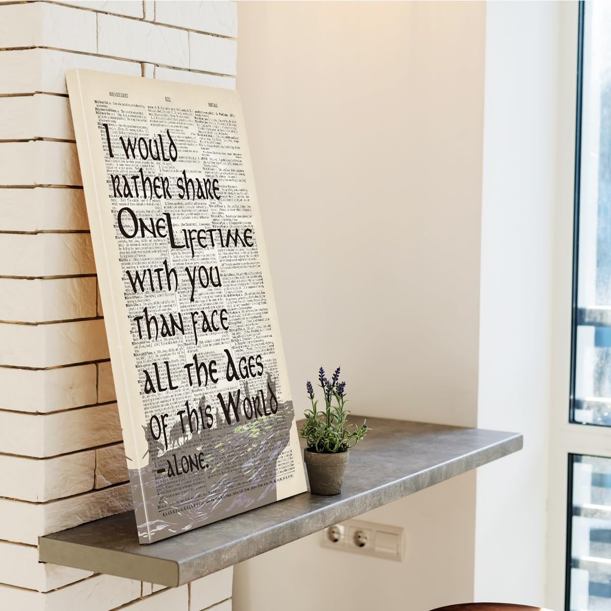 Lotr Poster, Gift For Lotr Decor, Lotr Gifts, I Would Rather Share One Lifetime - Arwen, Inspirational Wall Art, Lotr Canvas Pri