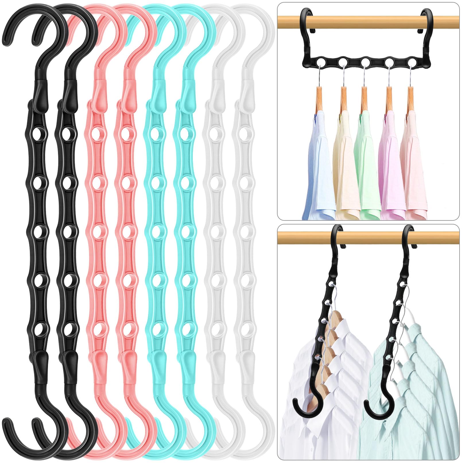 Closet Organizers and Storage 12 Pack Sturdy Hanger for Heavy Clothes Upgraded Space Saving Hangers Magic Closet Organization Clothe Hanger College Dorm Room Essentials