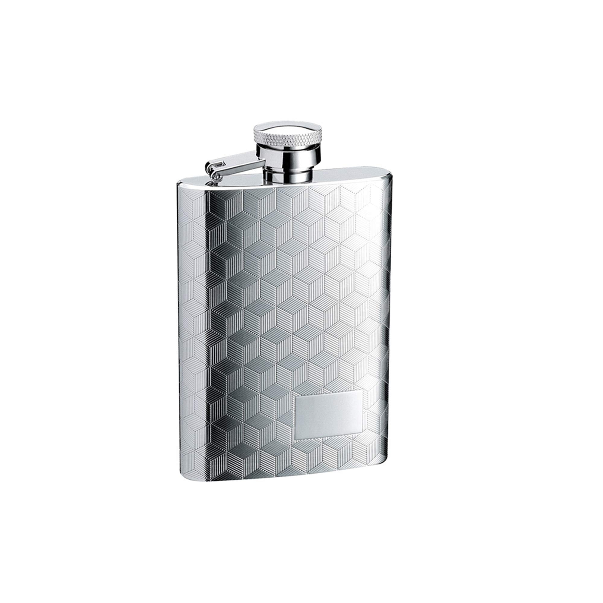 iSavage 4oz Hip Fask with Engraved Geometry DesignYM155